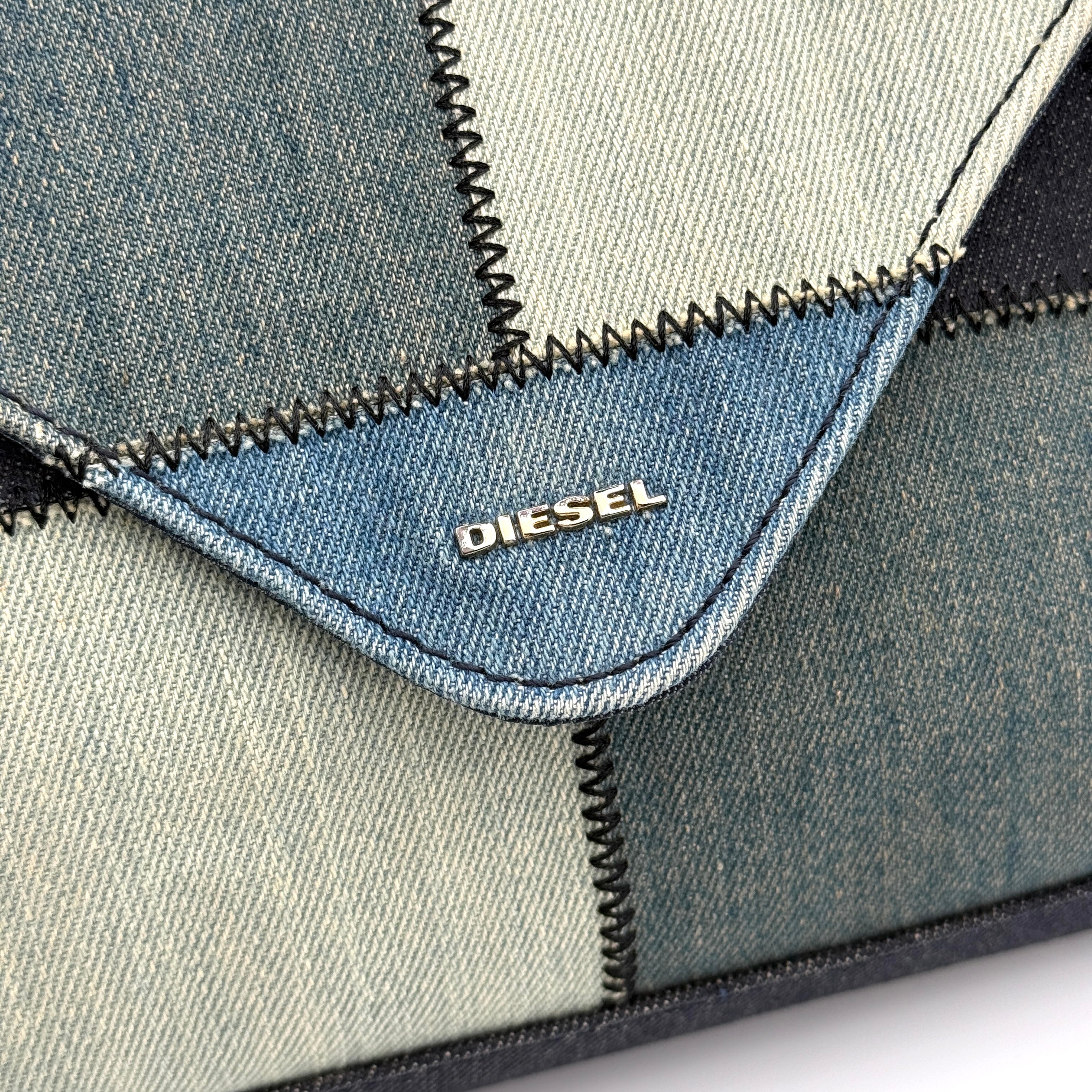 Diesel 2Way Denim Patchwork Shoulder Bag