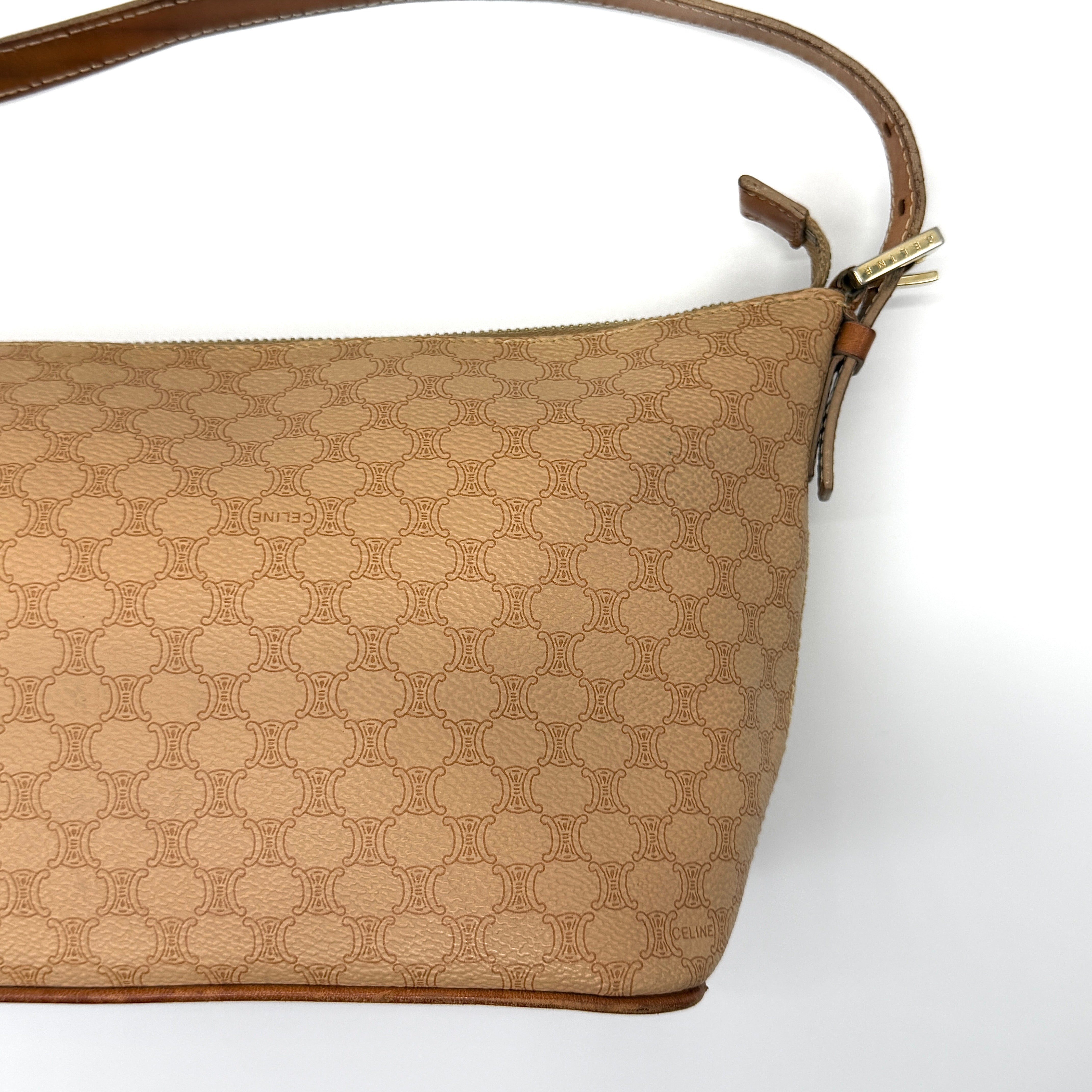 Celine Macadam Shoulder Bag Beige