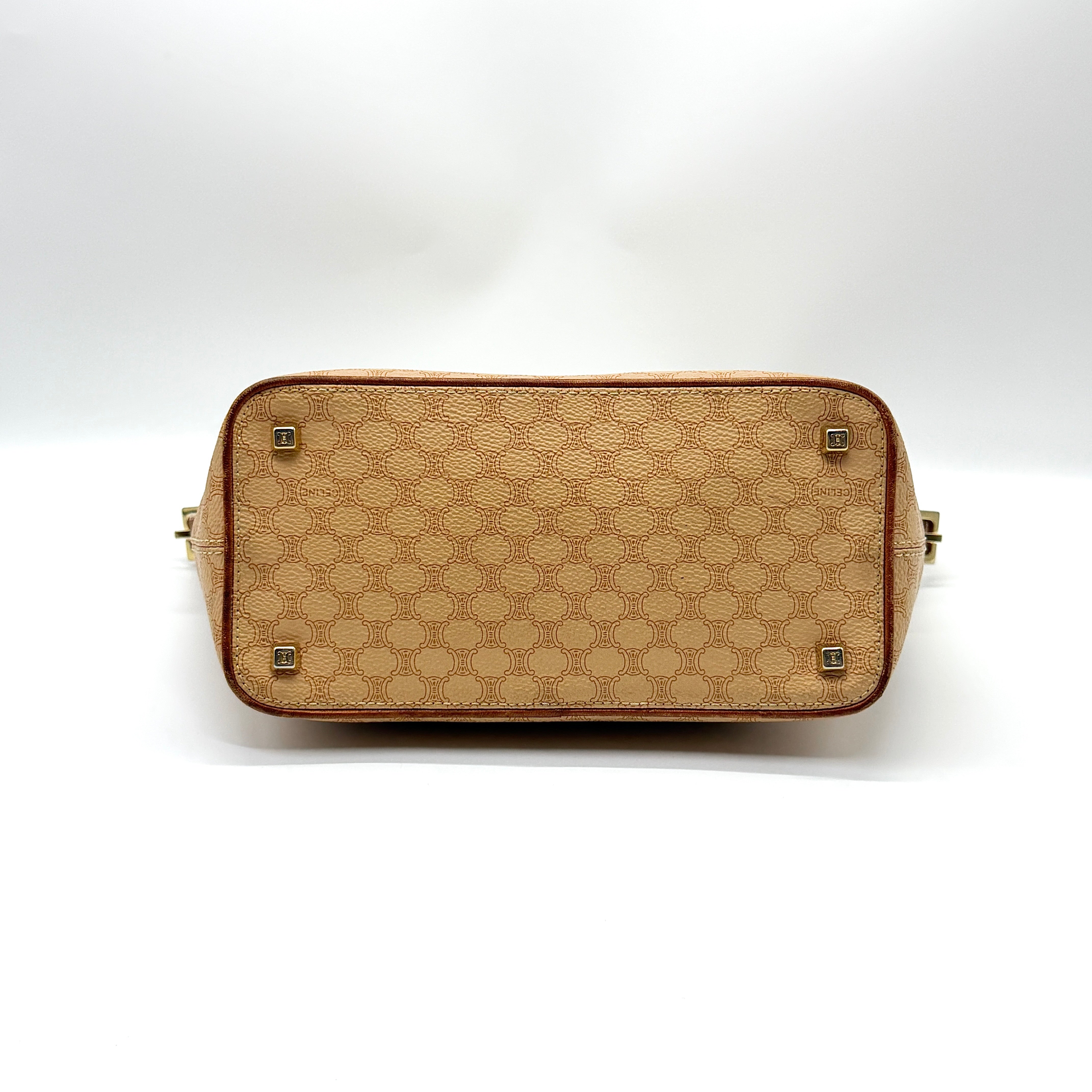 Celine Macadam Shoulder Bag Beige