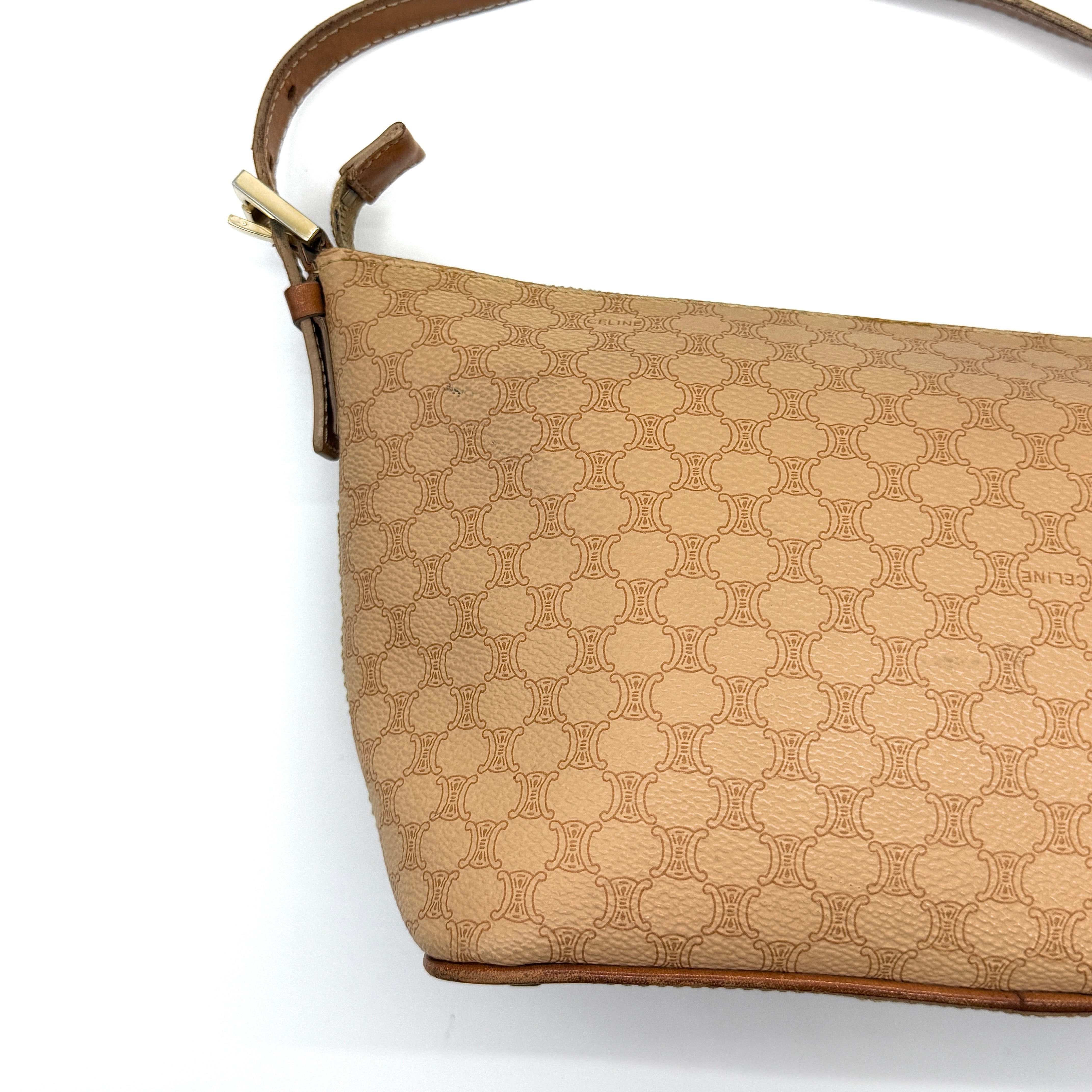 Celine Macadam Shoulder Bag Beige