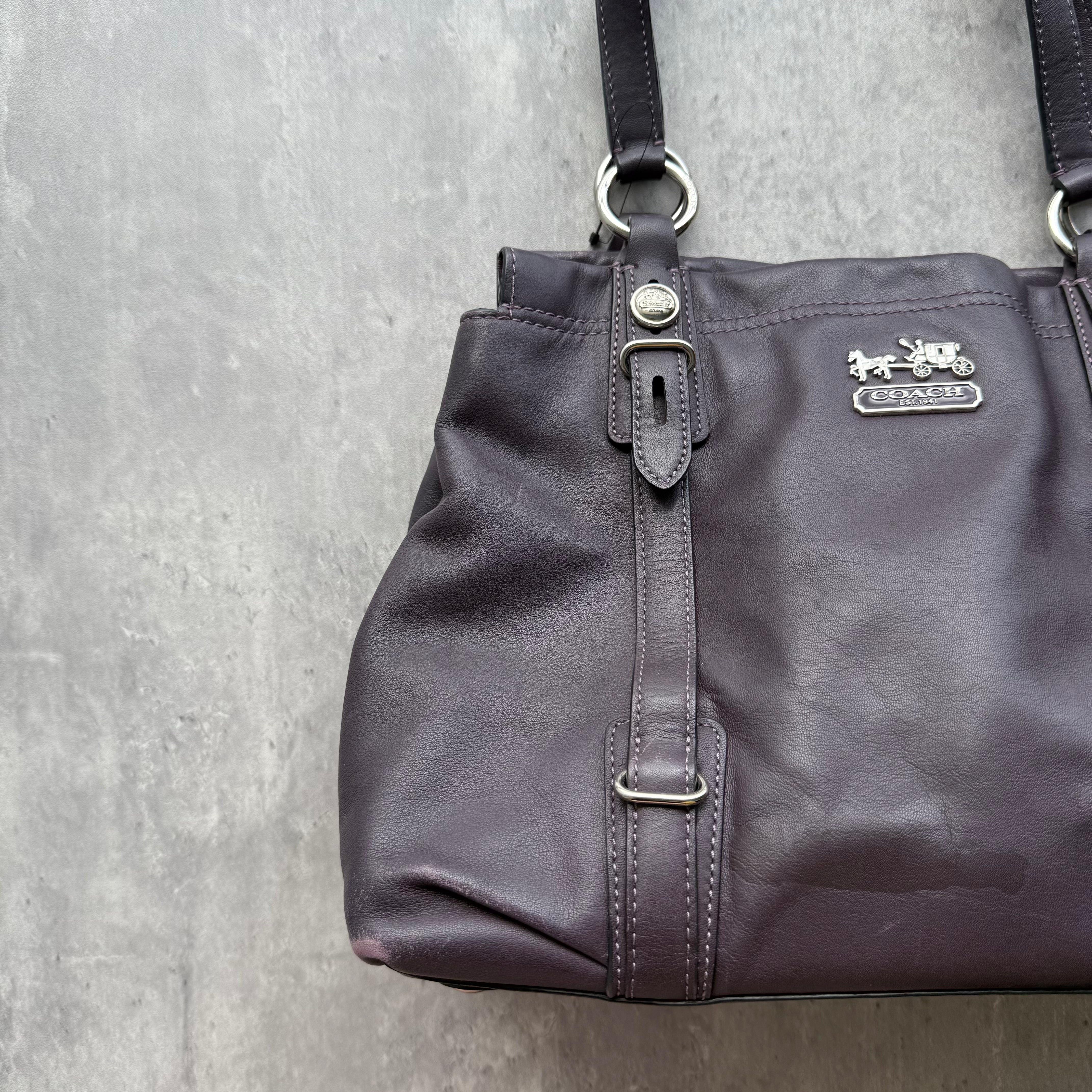 Coach Madison Mia Shoulder Bag Dark Purple