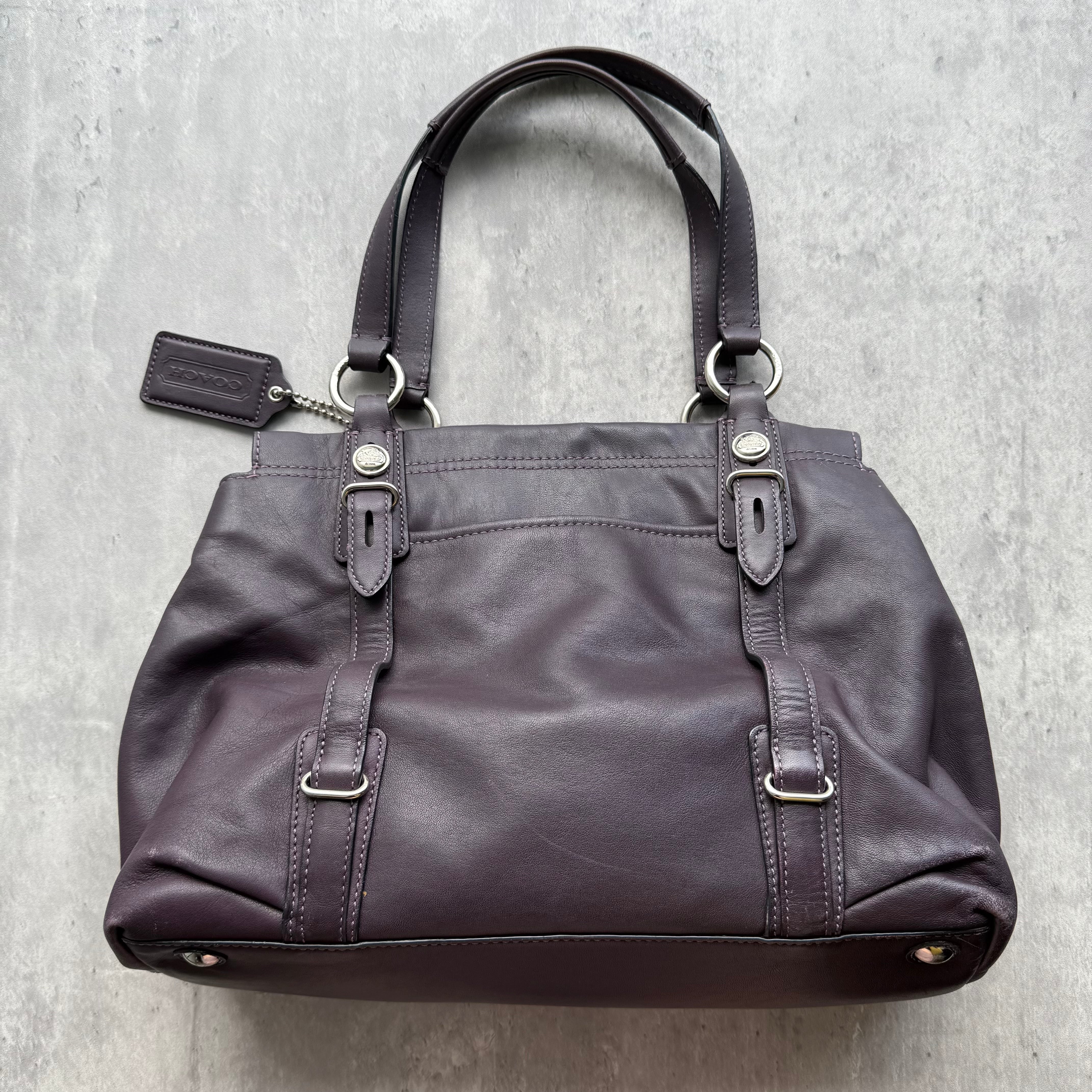 Coach Madison Mia Shoulder Bag Dark Purple