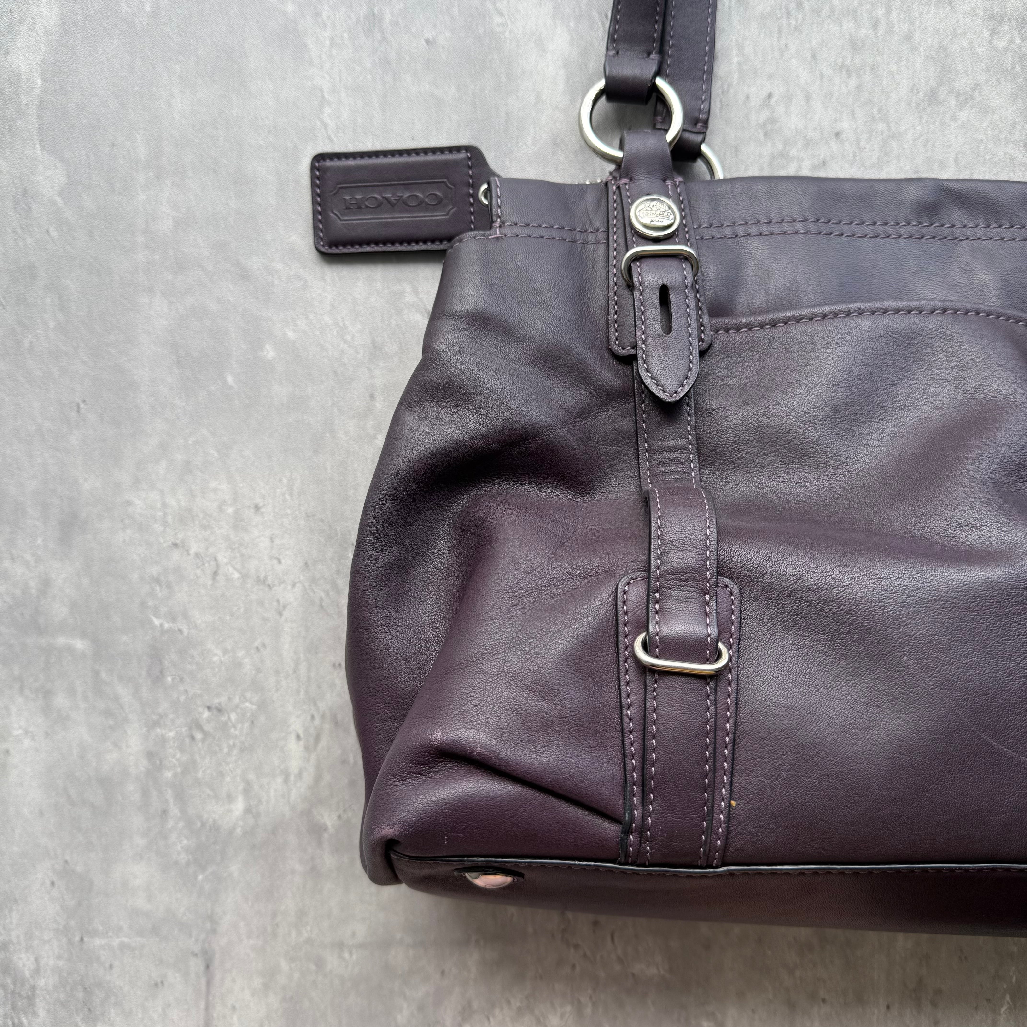 Coach Madison Mia Shoulder Bag Dark Purple