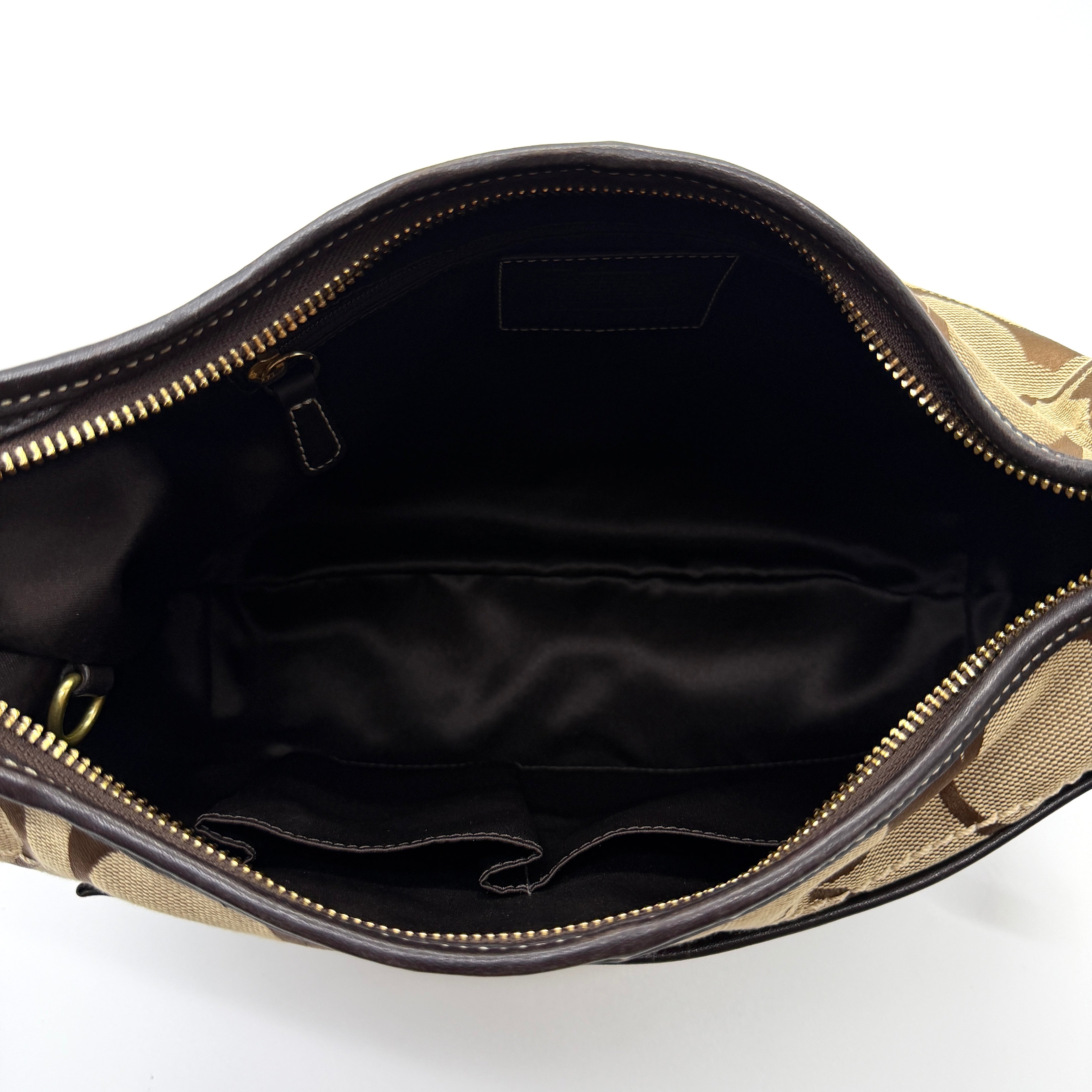 Coach Signature Ergo Shoulder Bag Beige/Black