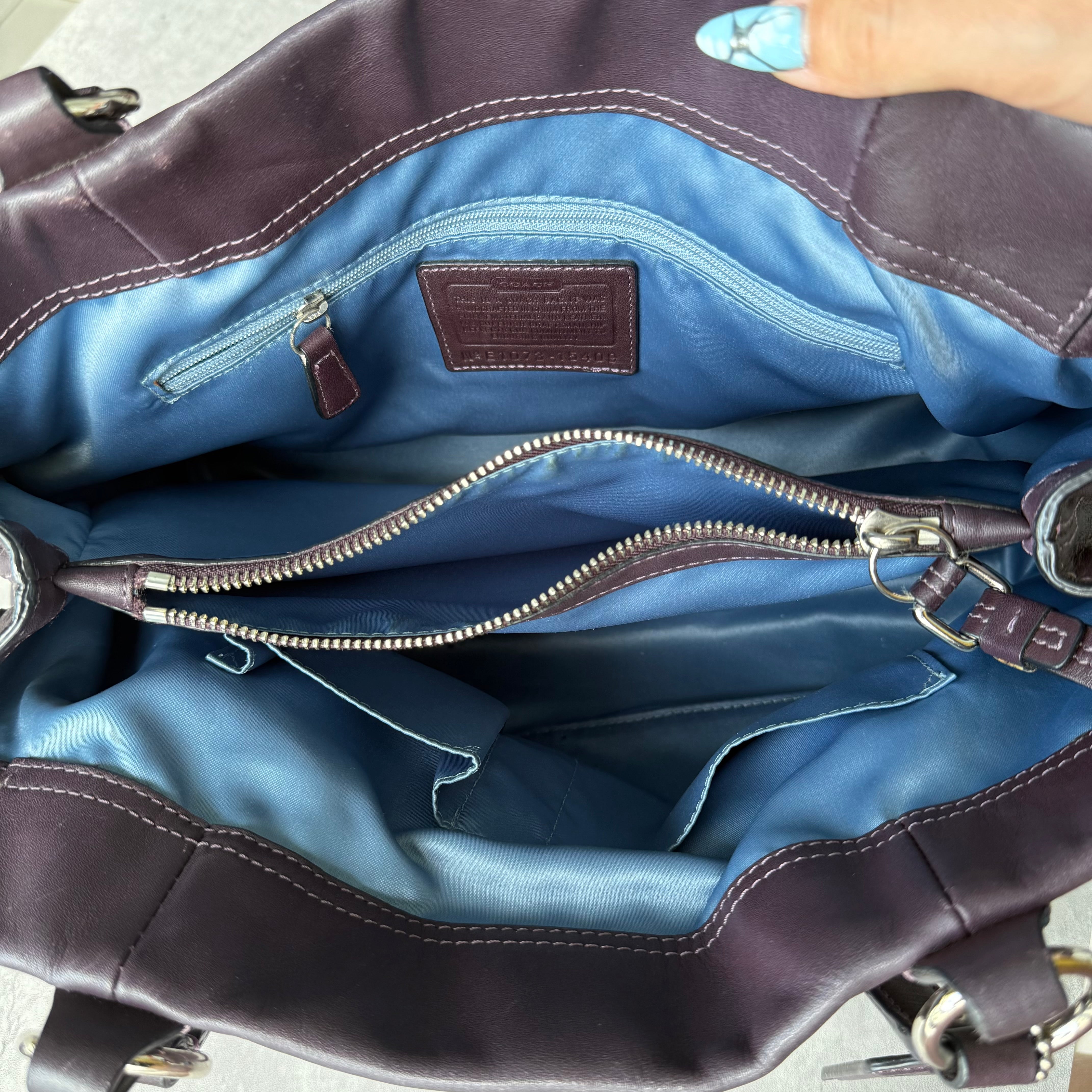 Coach Madison Mia Shoulder Bag Dark Purple