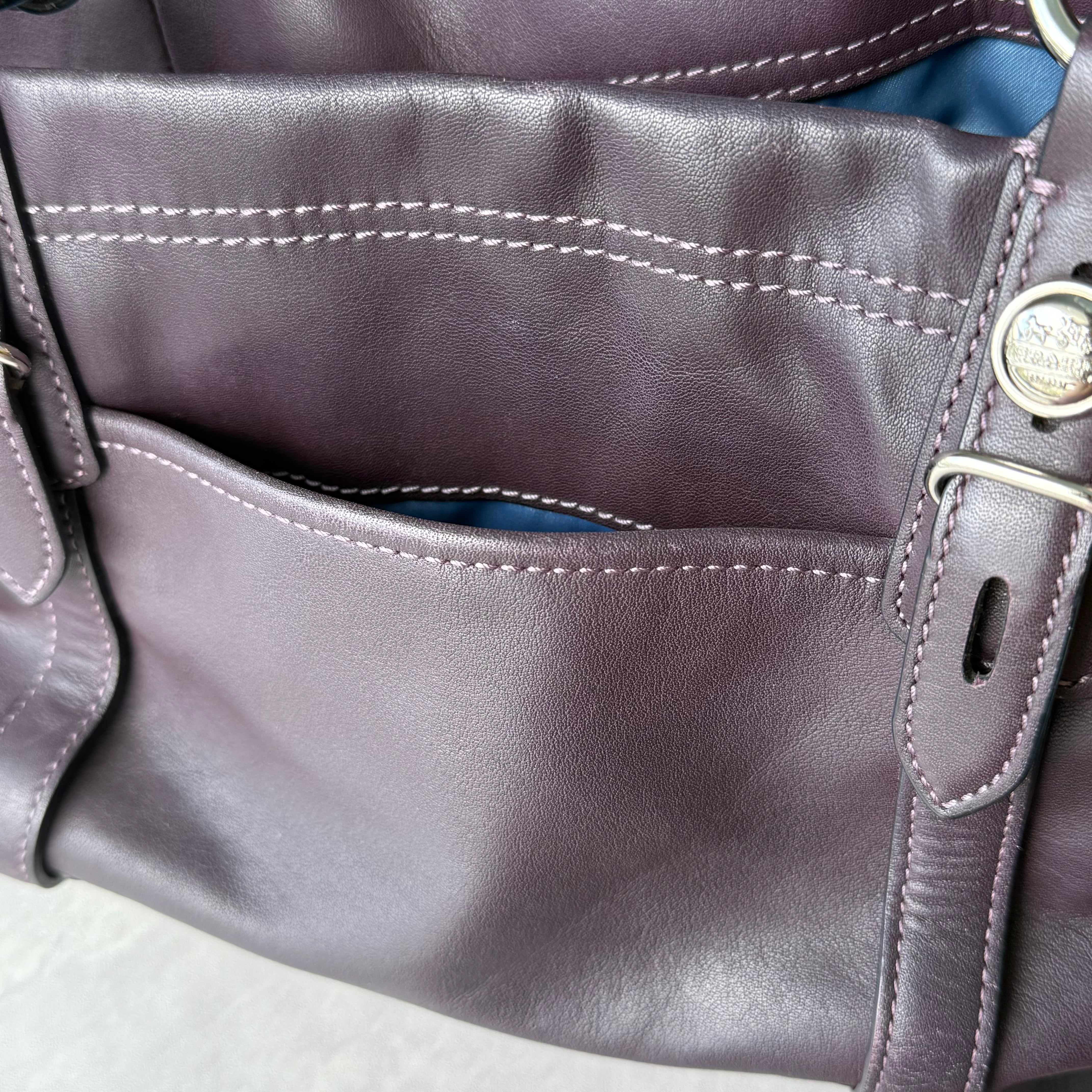 Coach Madison Mia Shoulder Bag Dark Purple