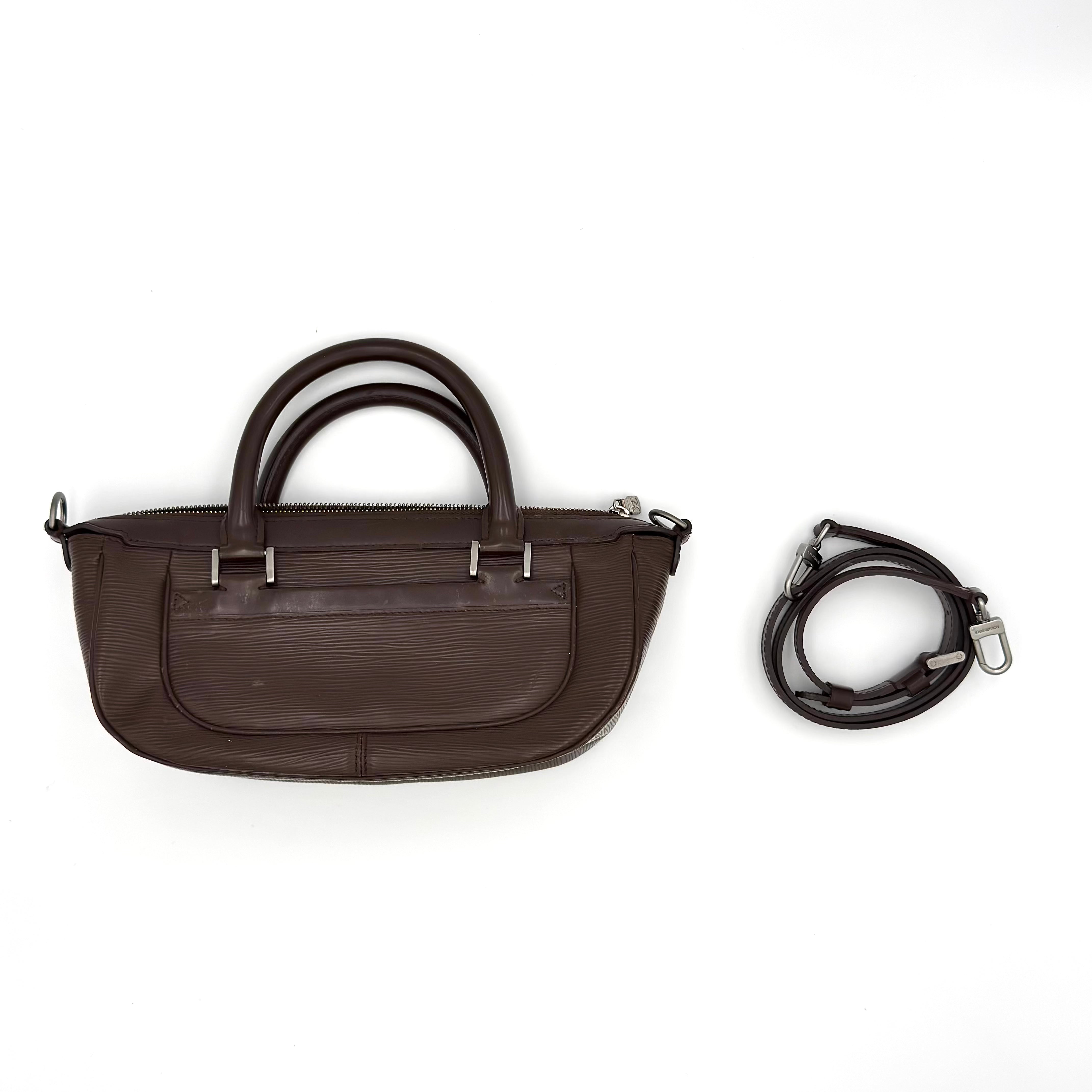 Louis Vuitton 2Way Epi Dhanura PM Shoulder Bag Brown
