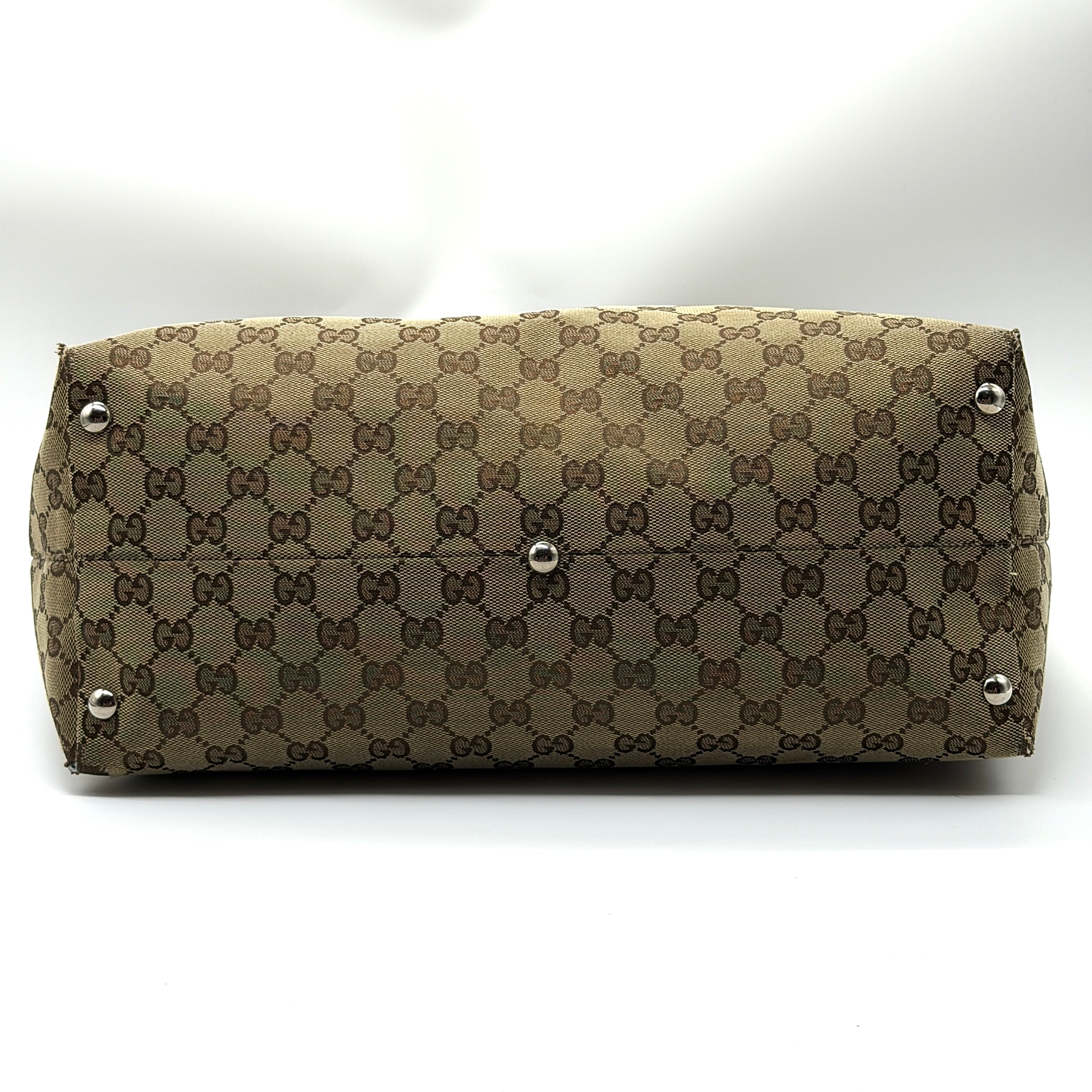 Gucci GG Monogram Icon Bit Shoulder Bag Beige/Brown
