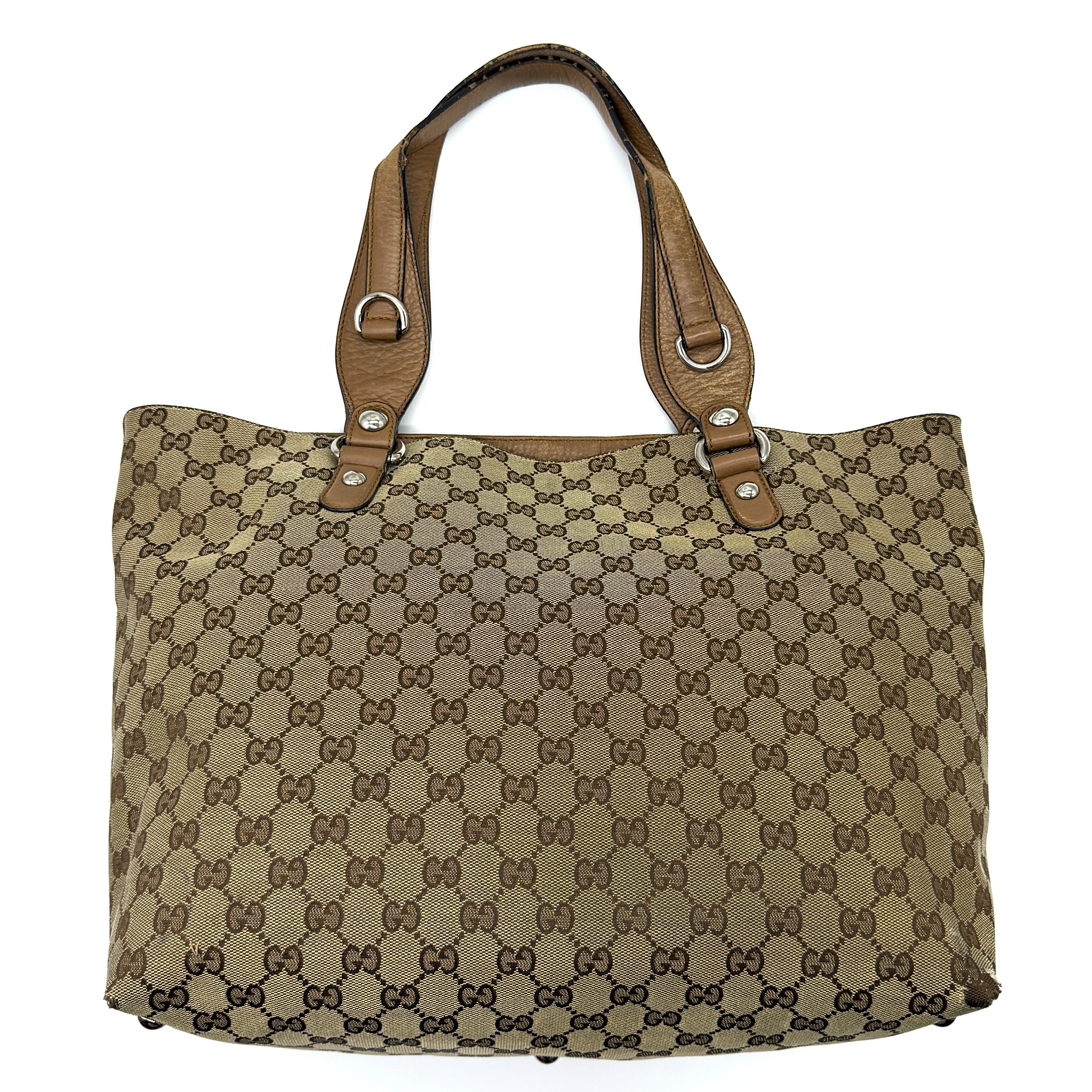Gucci GG Monogram Icon Bit Shoulder Bag Beige/Brown