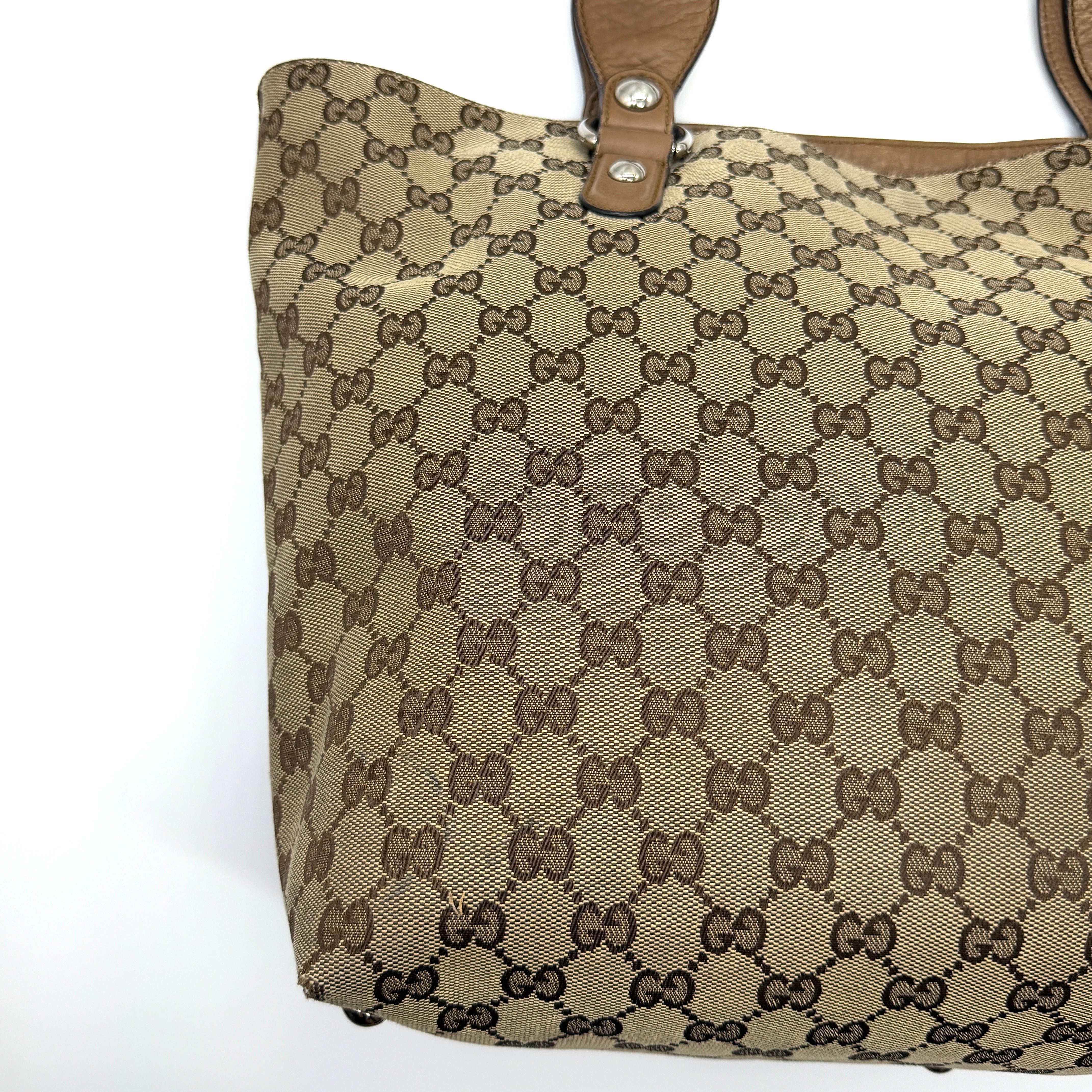 Gucci GG Monogram Icon Bit Shoulder Bag Beige/Brown