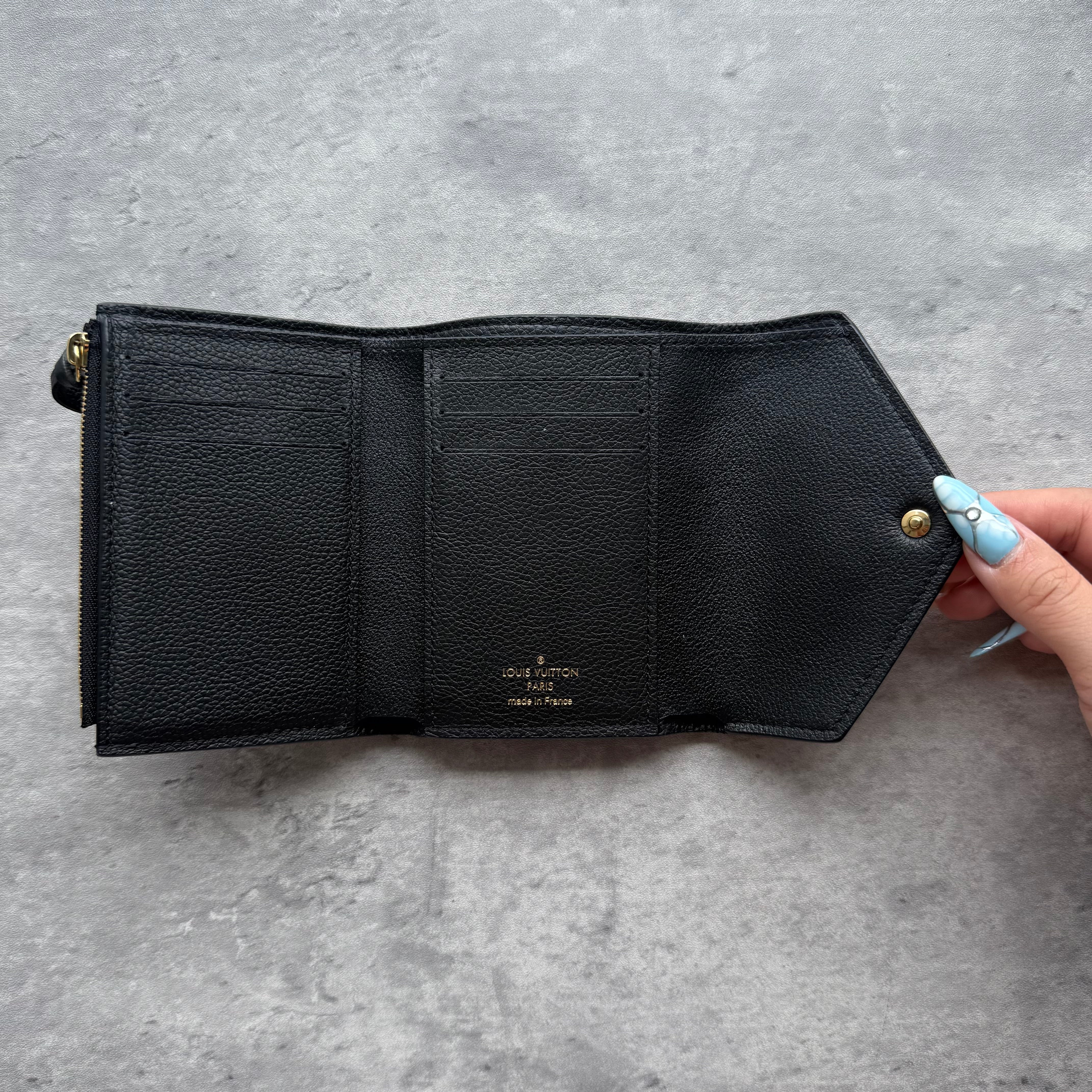Louis Vuitton Monogram Victorine Empreinte Wallet Black