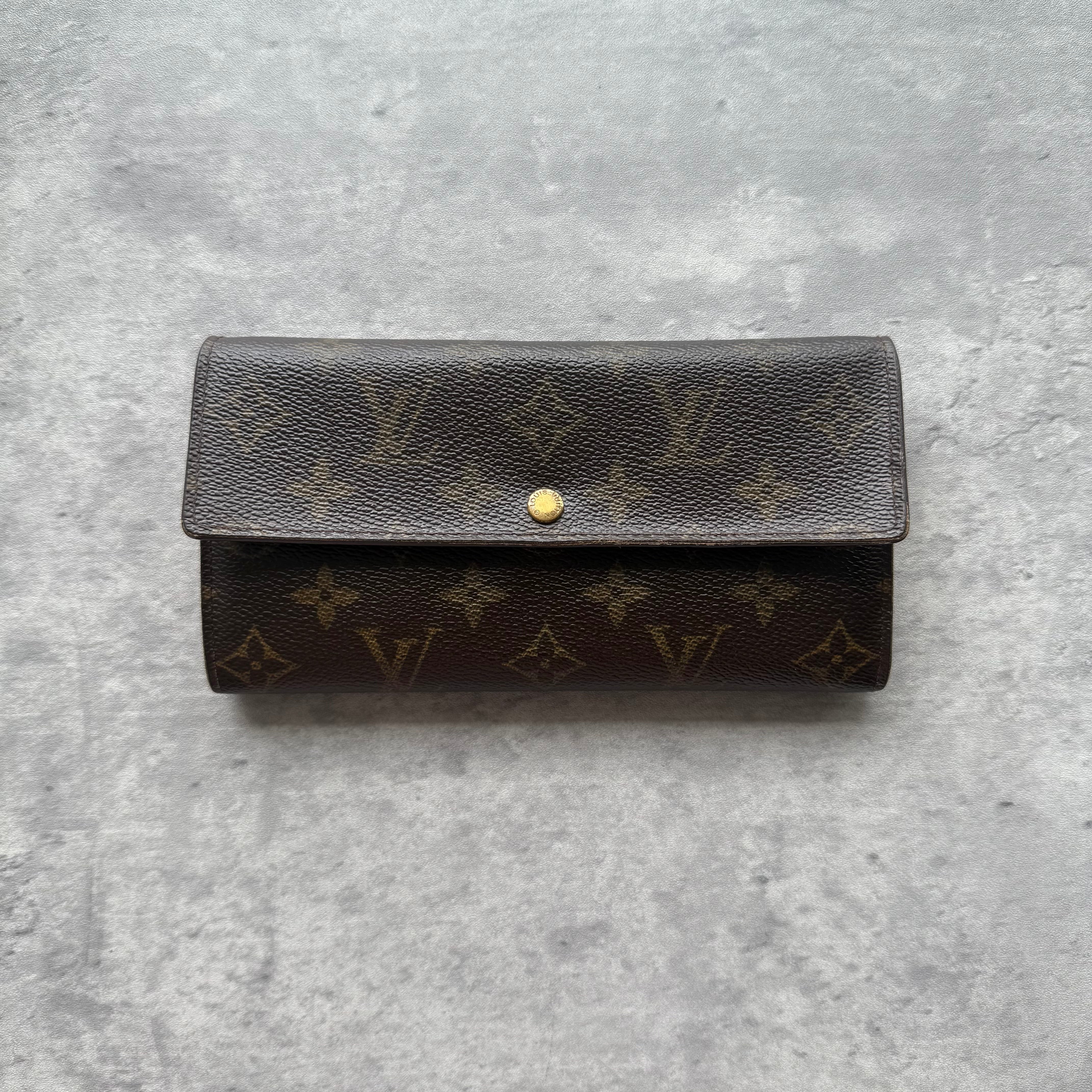 Louis Vuitton Monogram Sarah Long Wallet Brown