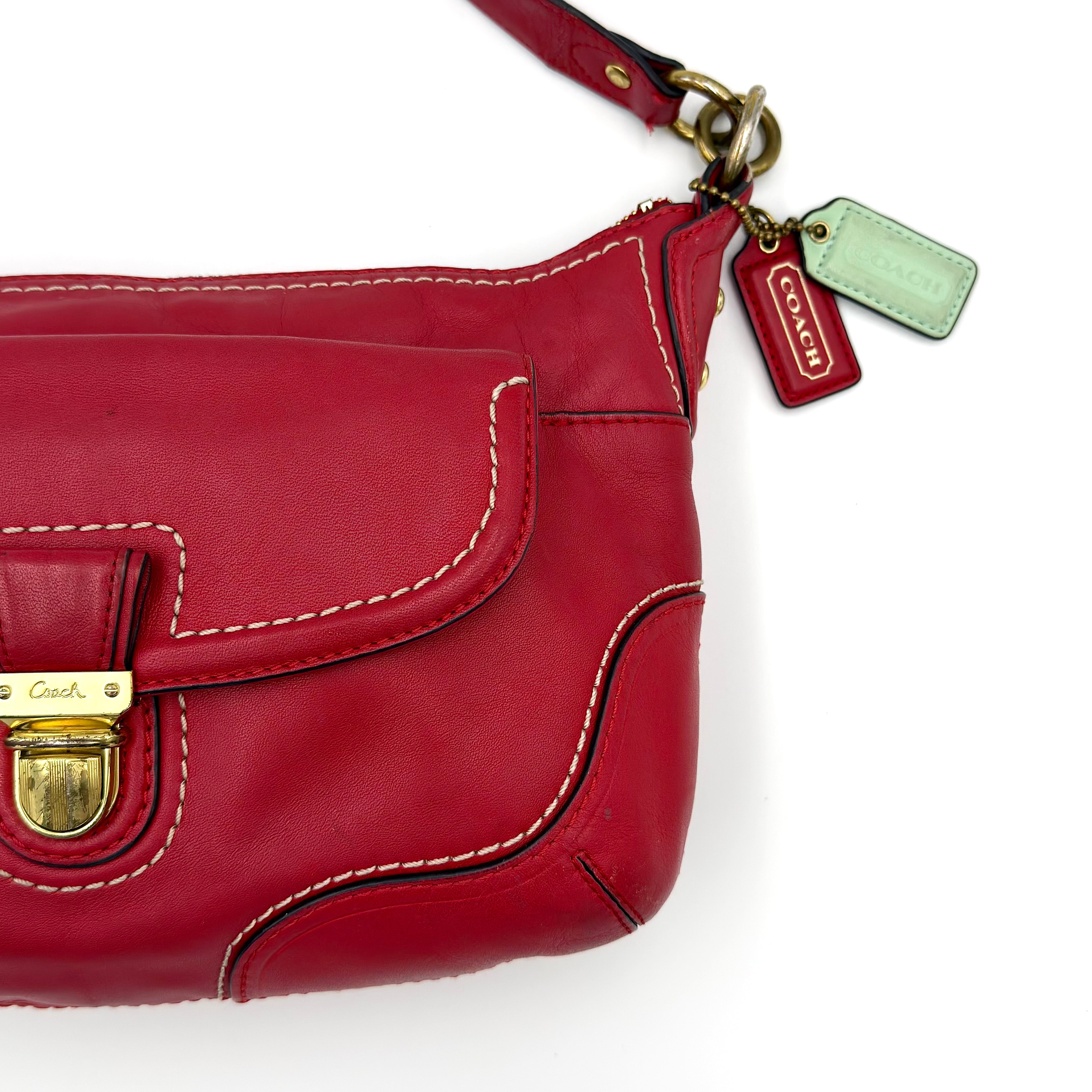 Coach 2Way Poppy Shoulder Bag Red