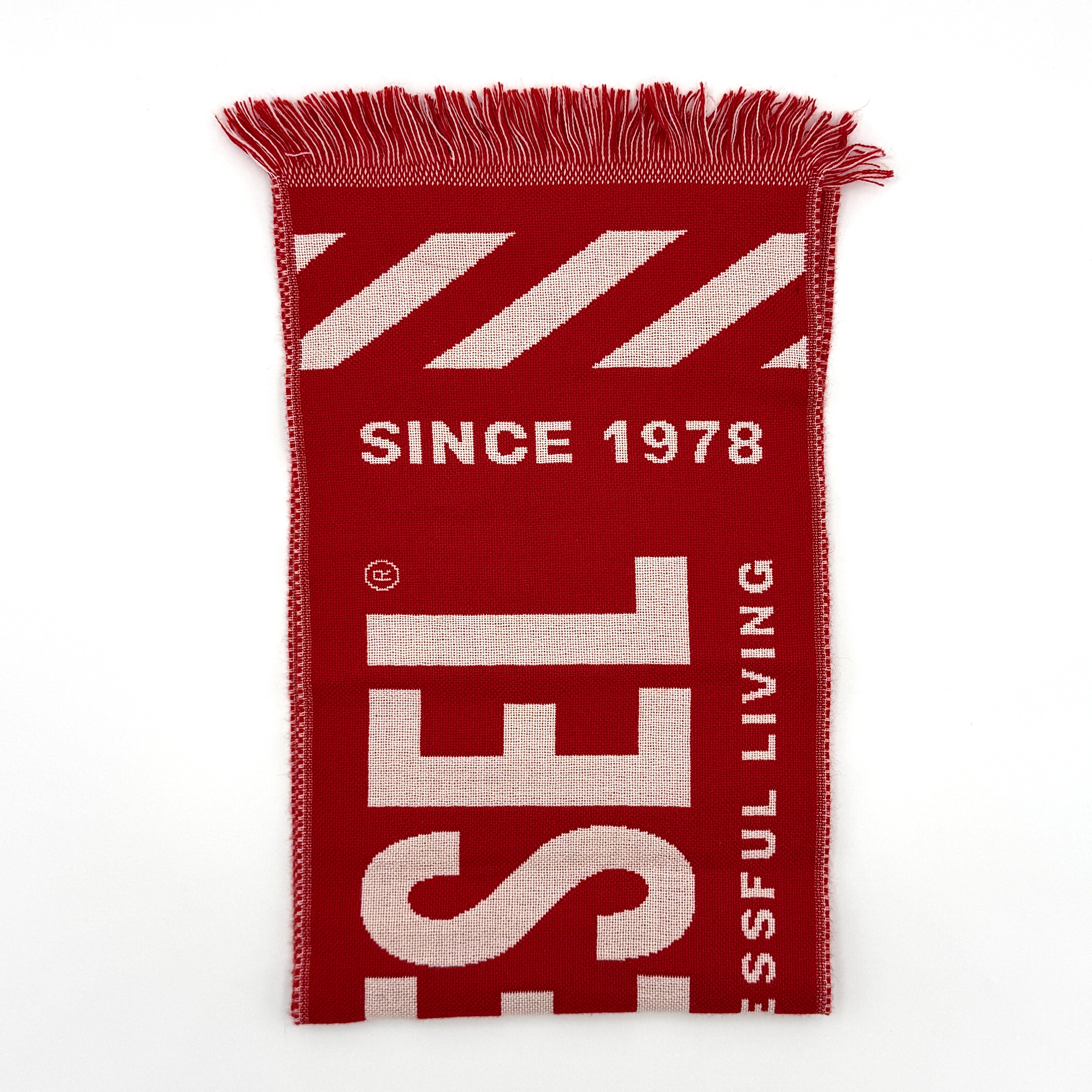 Diesel S-BISC-NEW Wool Scarf Red/White