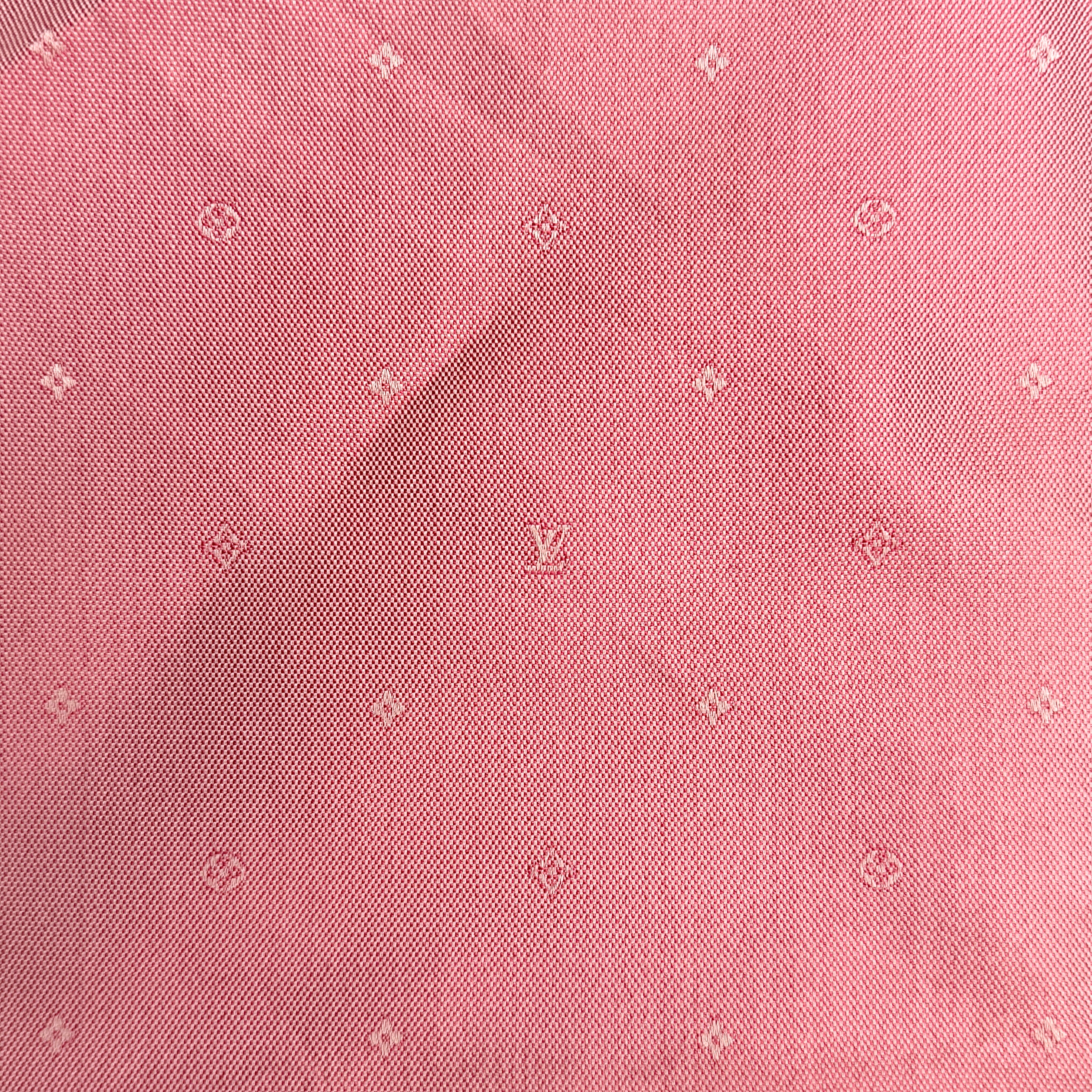 Louis Vuitton Monogram Silk Pocket Square Pink