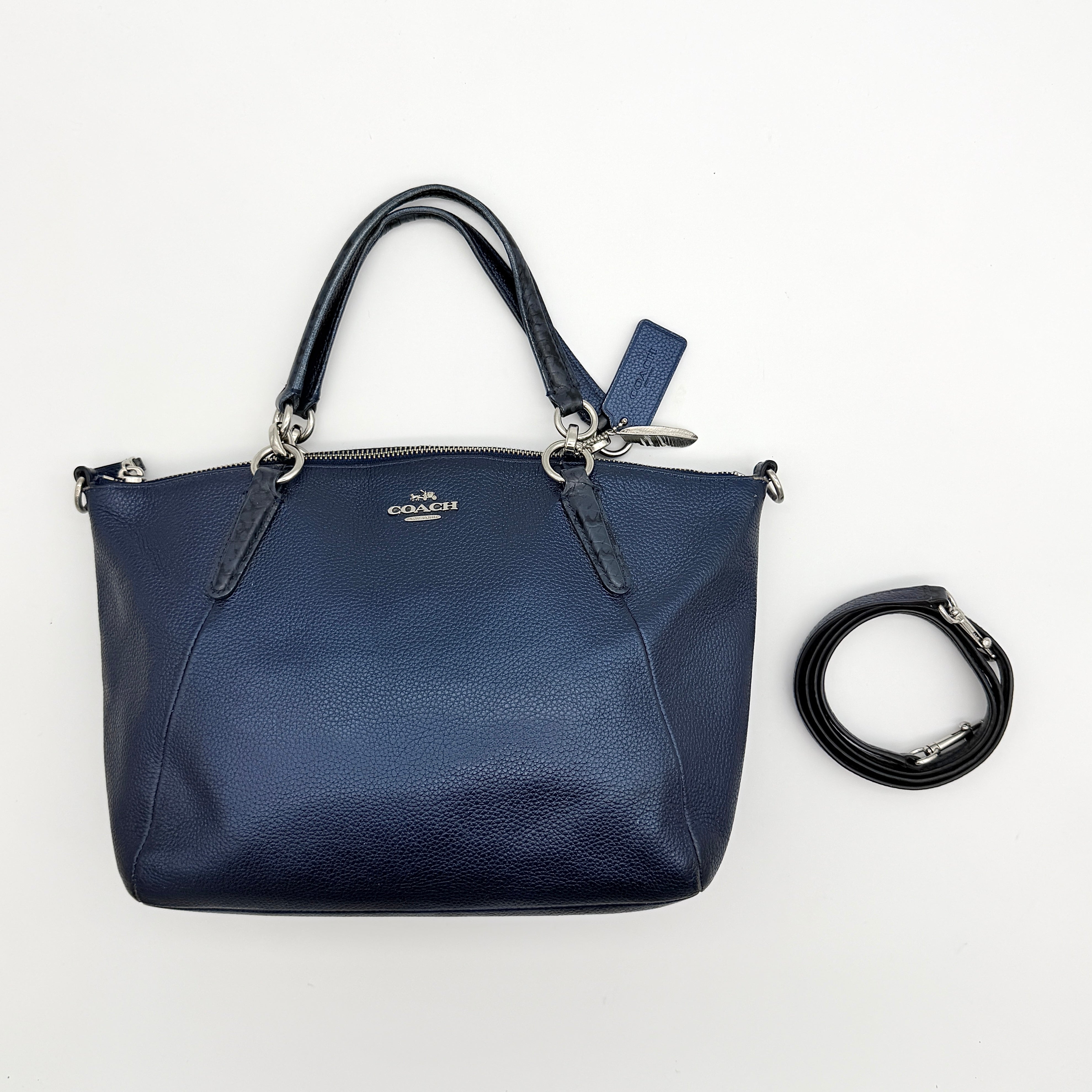 Coach 2Way Kelsey Shoulder Bag Navy Blue