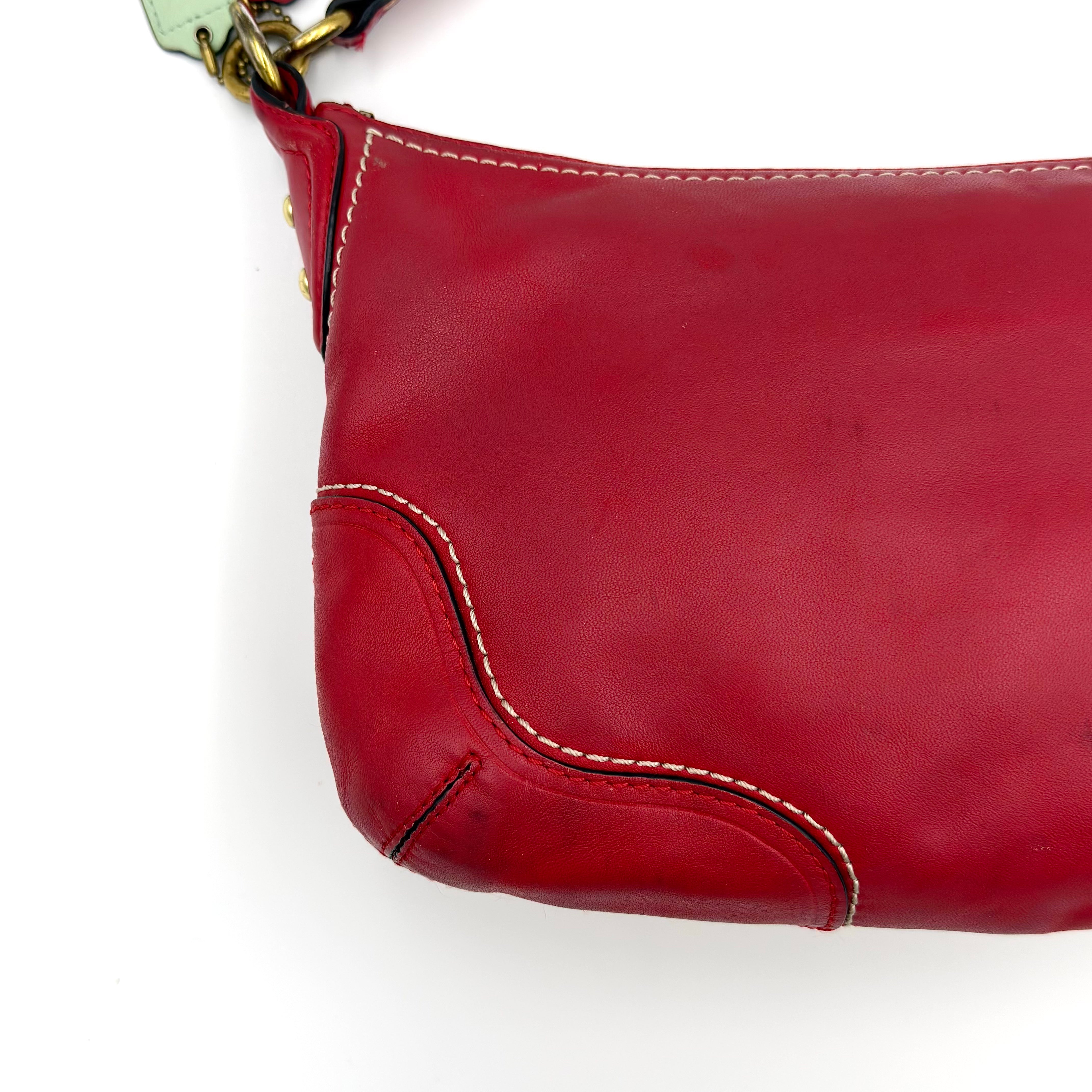 Coach 2Way Poppy Shoulder Bag Red