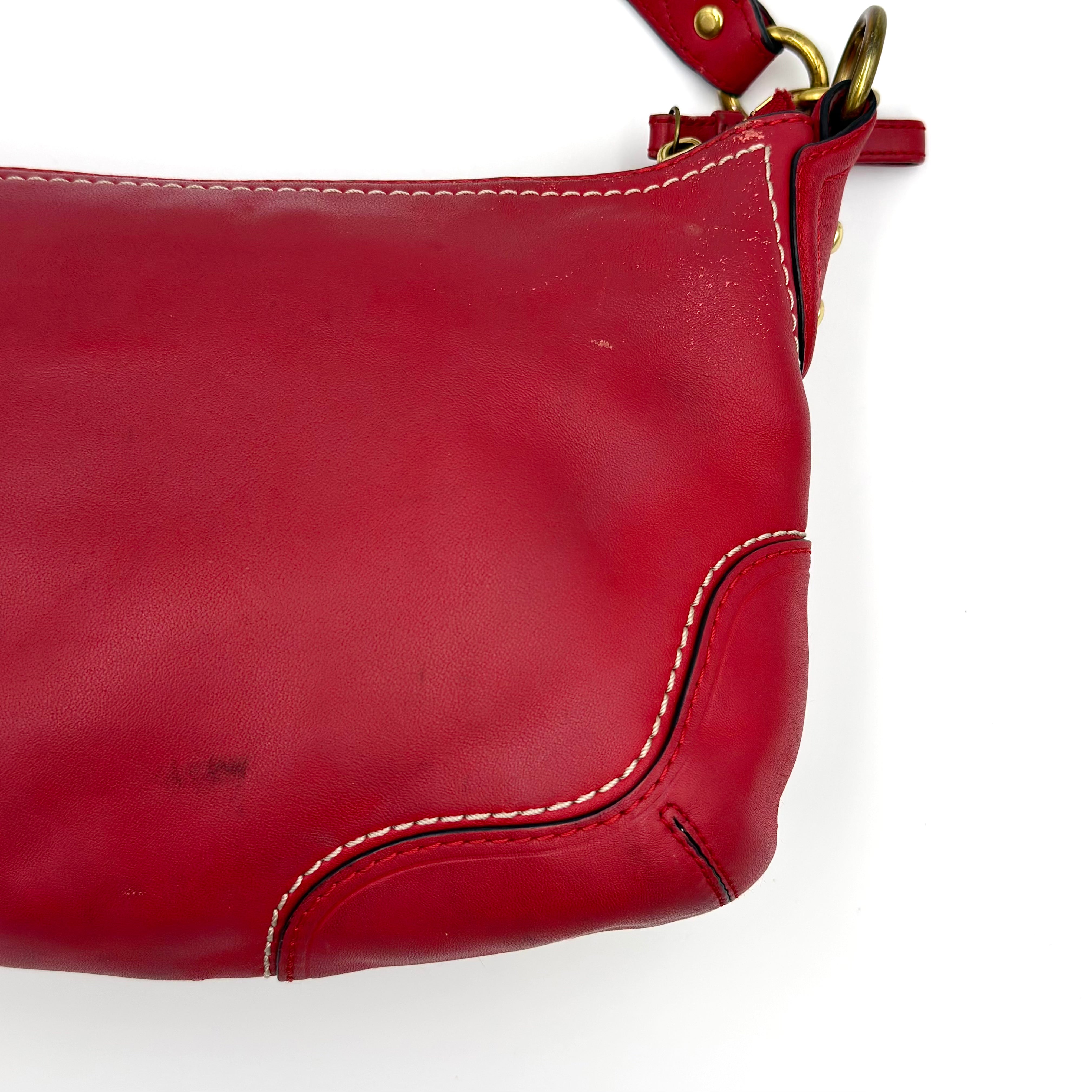 Coach 2Way Poppy Shoulder Bag Red