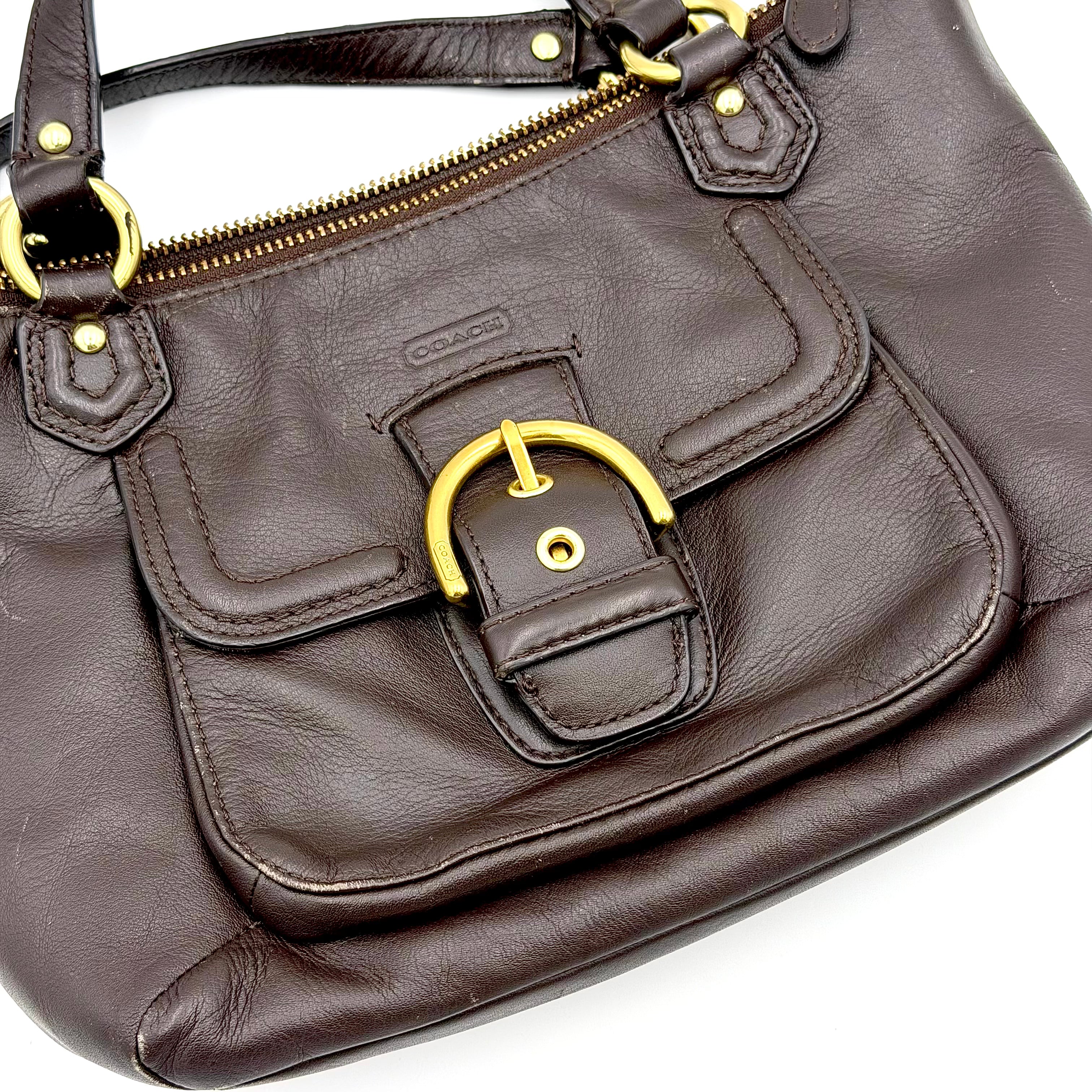 Coach 2Way Campbell Belle Shoulder Bag Brown