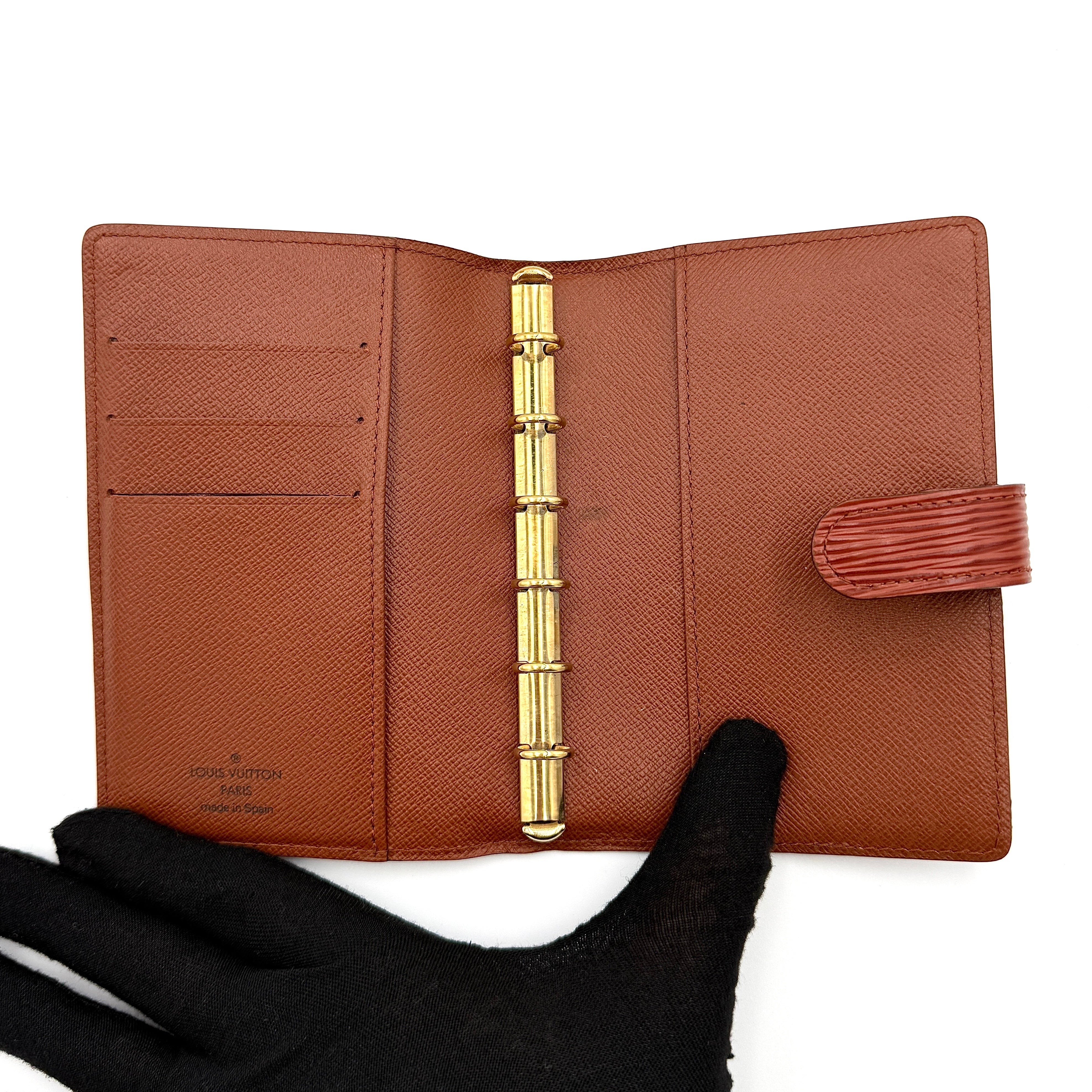 Louis Vuitton Epi Agenda PM Day Planner Cover Brown
