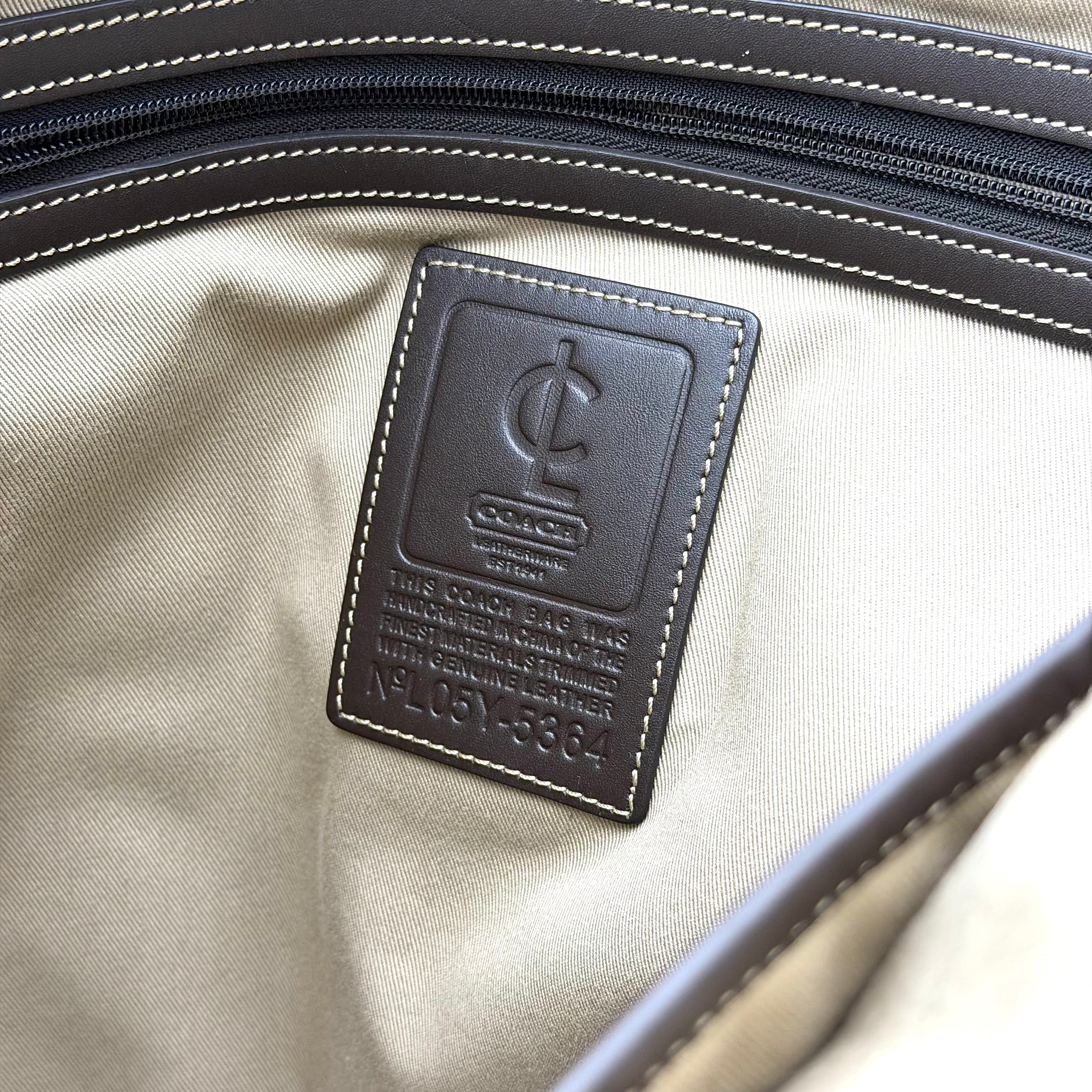 Coach 2Way Nylon Tote Bag Brown