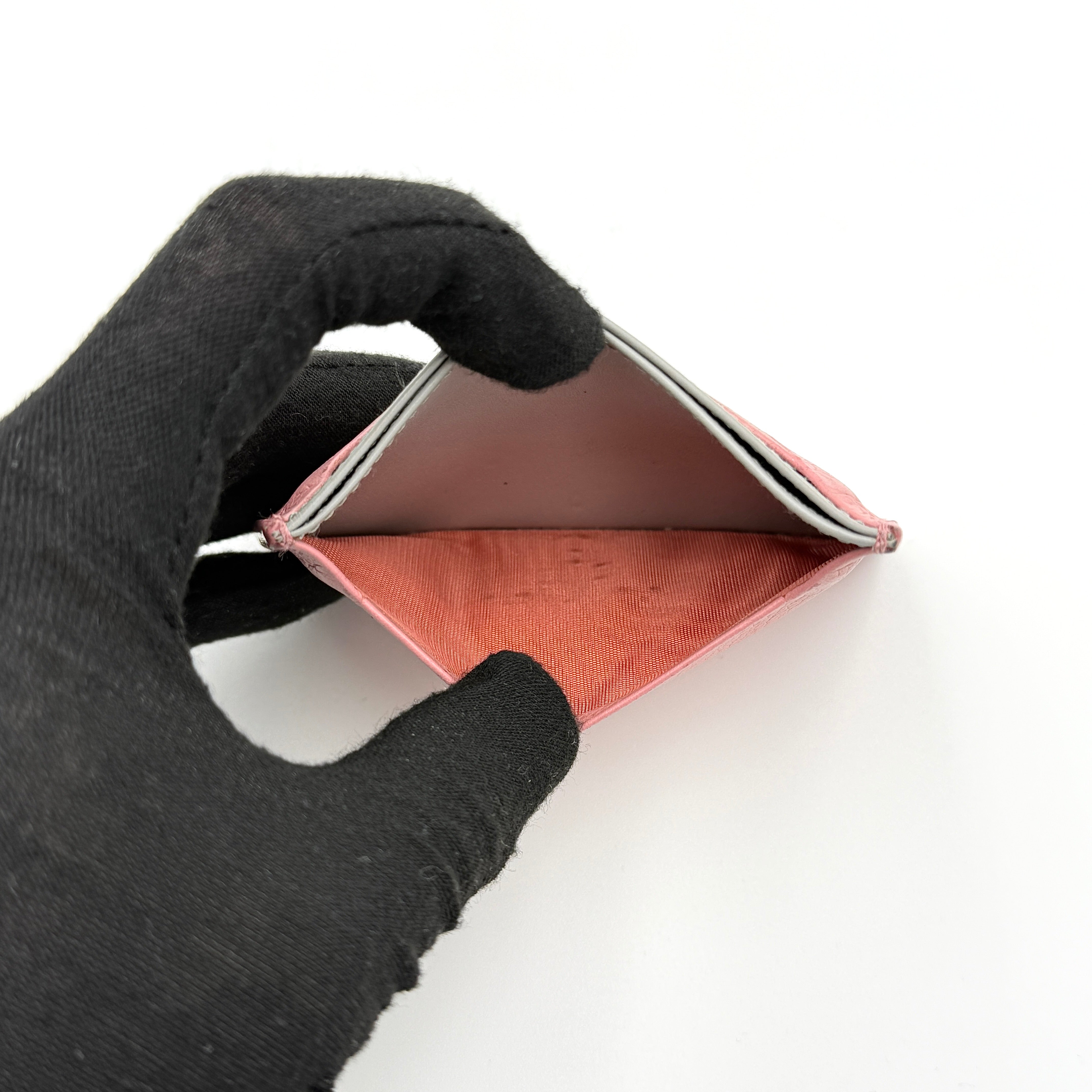 Prada Daino Colour Cardholder Pink/Grey