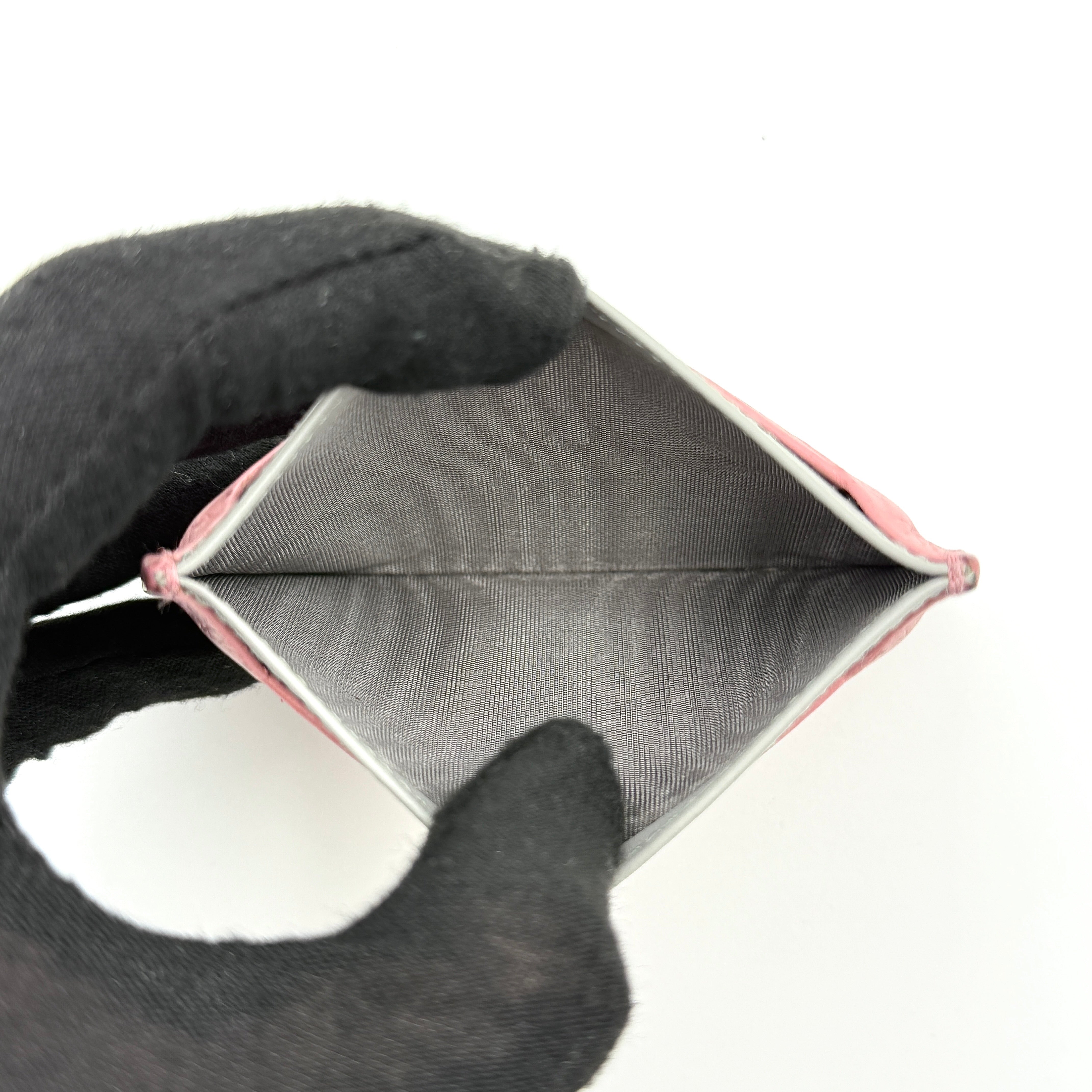 Prada Daino Colour Cardholder Pink/Grey