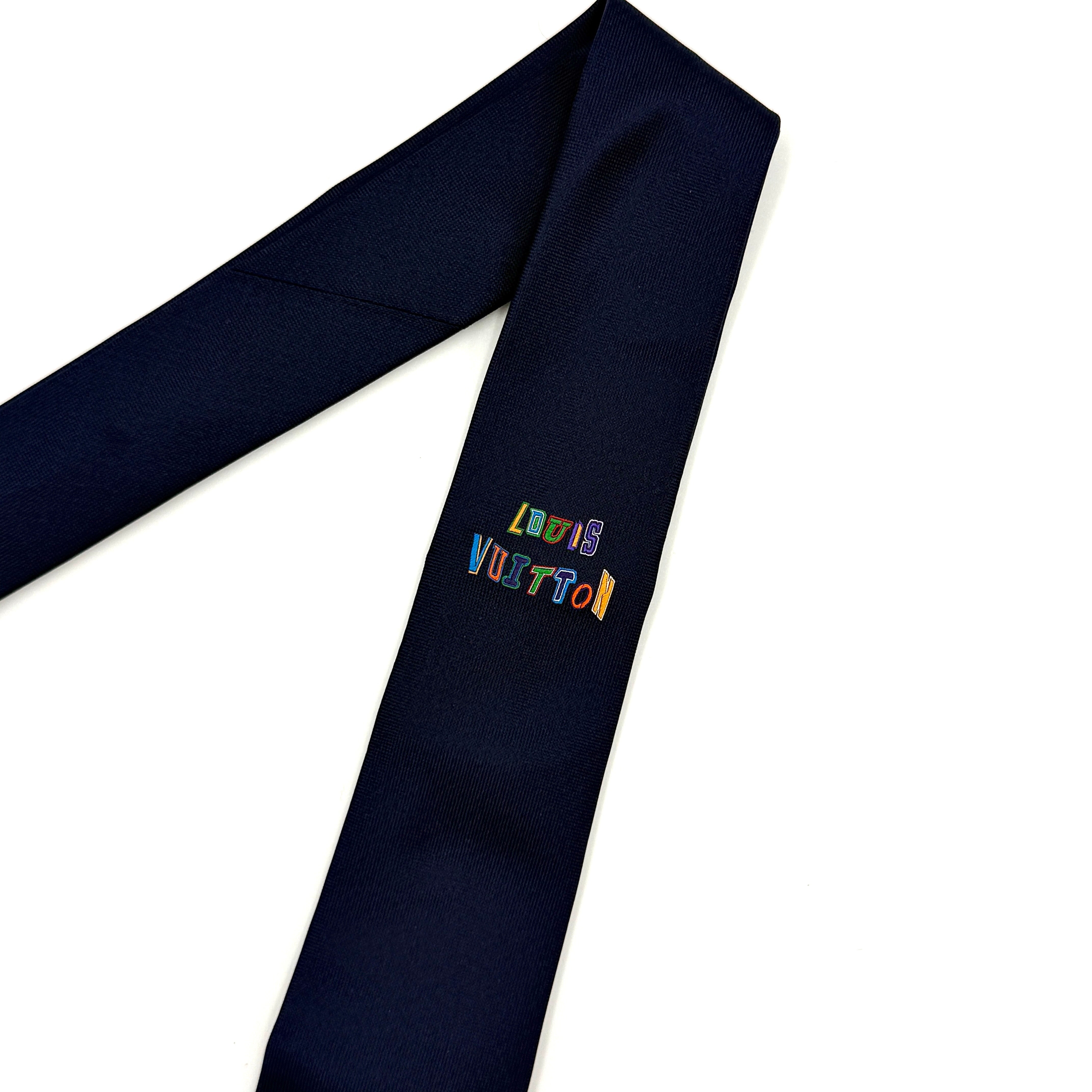 Louis Vuitton x NBA Silk Tie Navy Blue