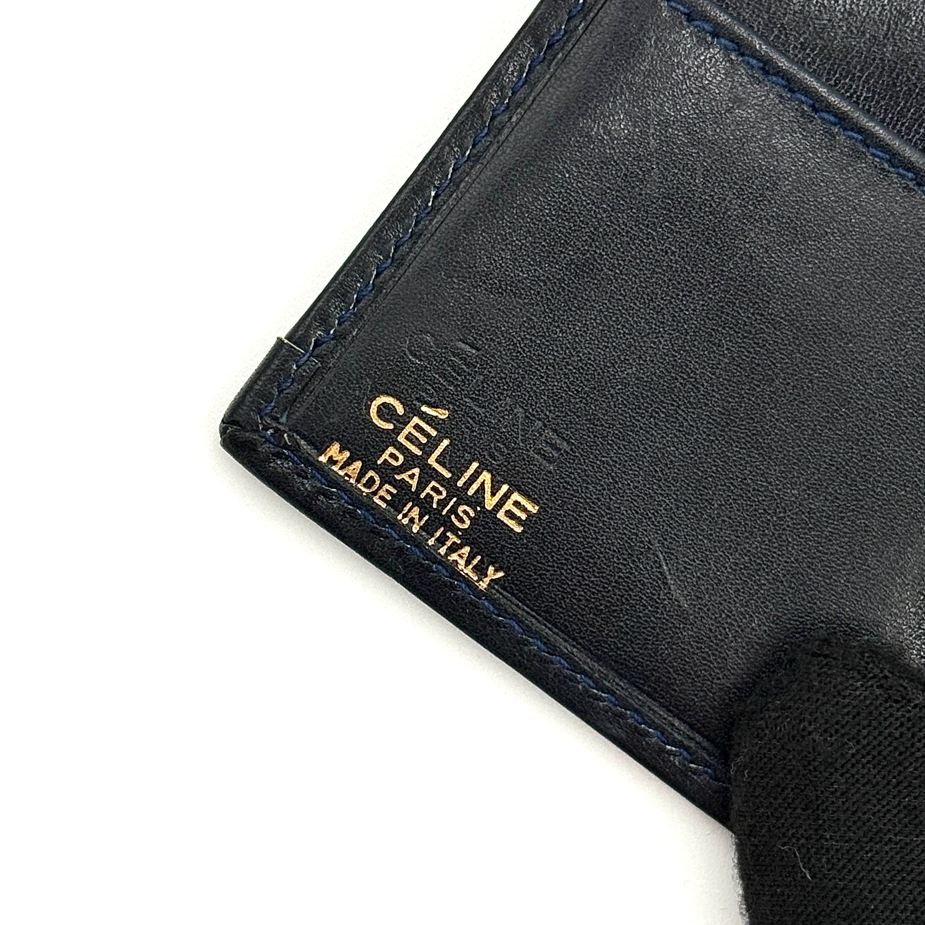 Celine C Macadam Horse Carriage Wallet Black/Grey