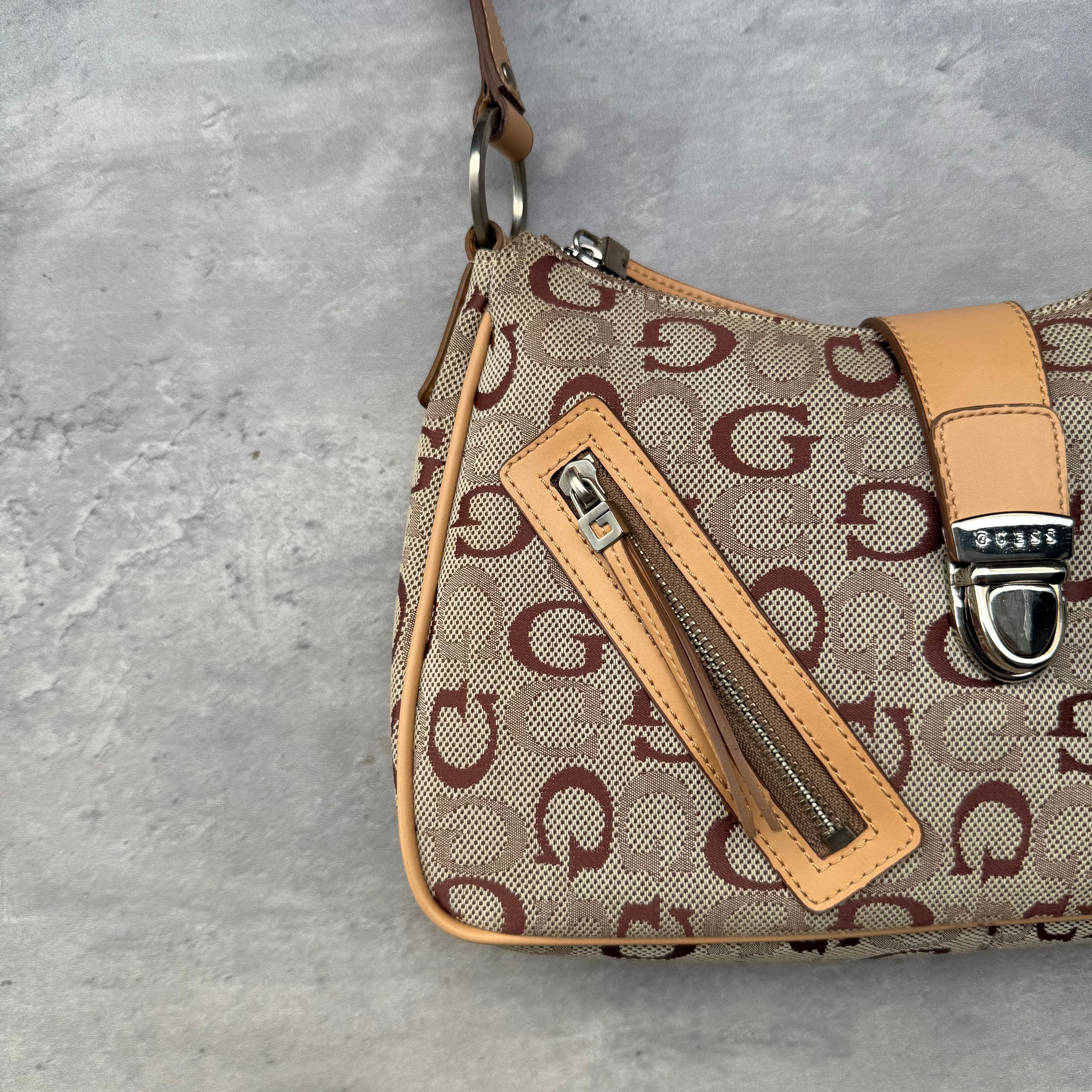 Guess Y2K G Monogram ShoulderBag Beige/Tan