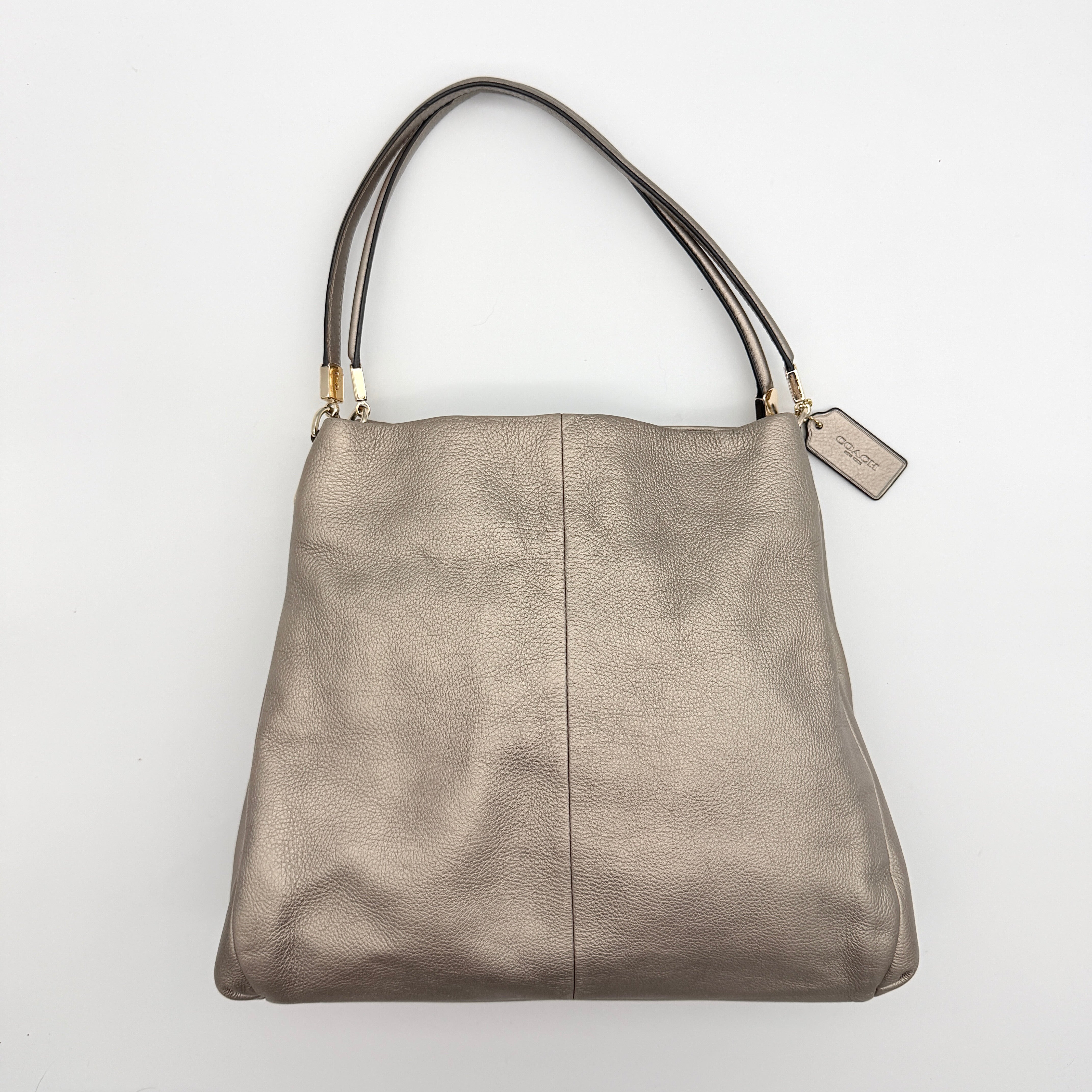 Coach Madison Phoebe Shoulder Bag Metallic Taupe