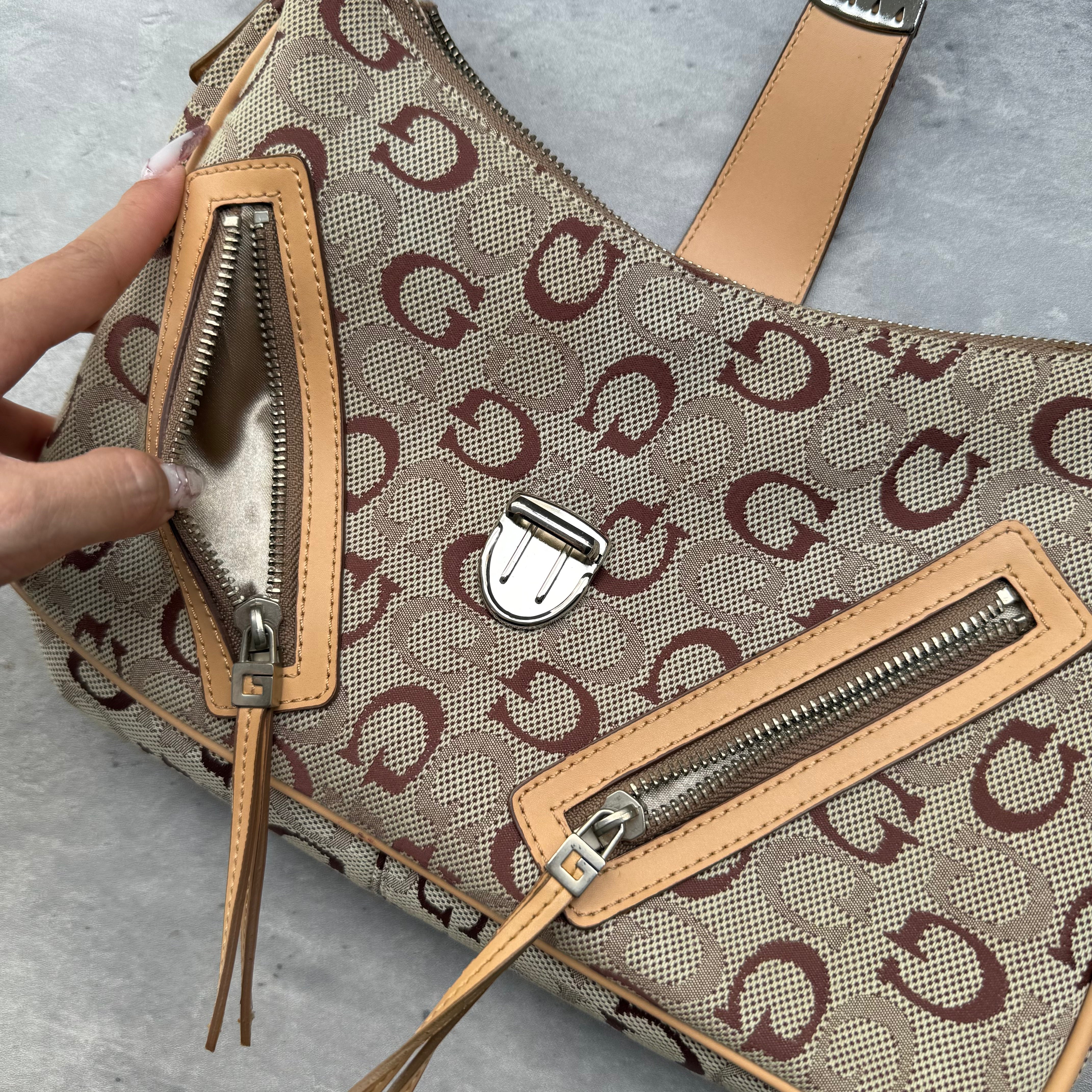 Guess Y2K G Monogram ShoulderBag Beige/Tan