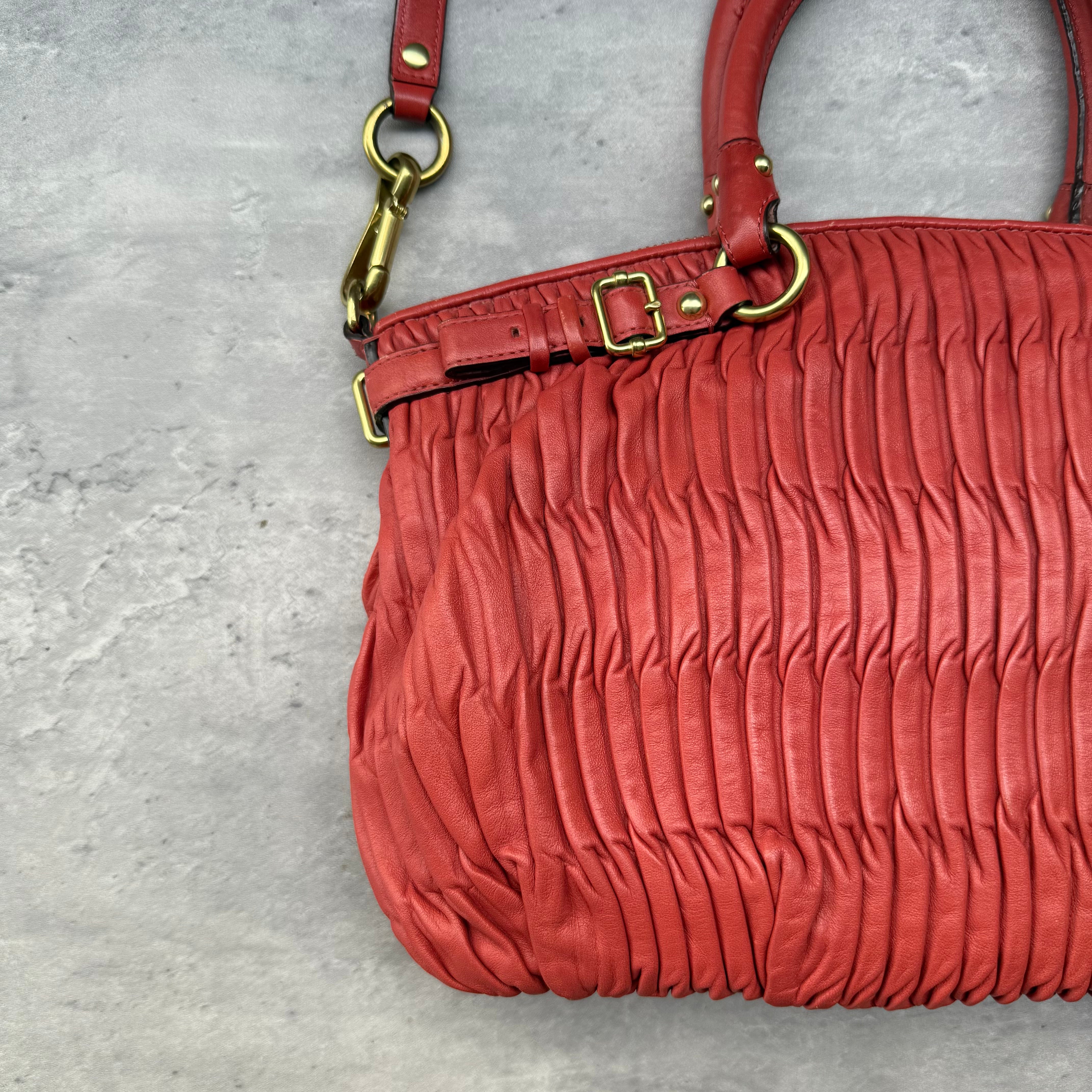 Coach 2Way Signature Madison Shoulder Bag Red