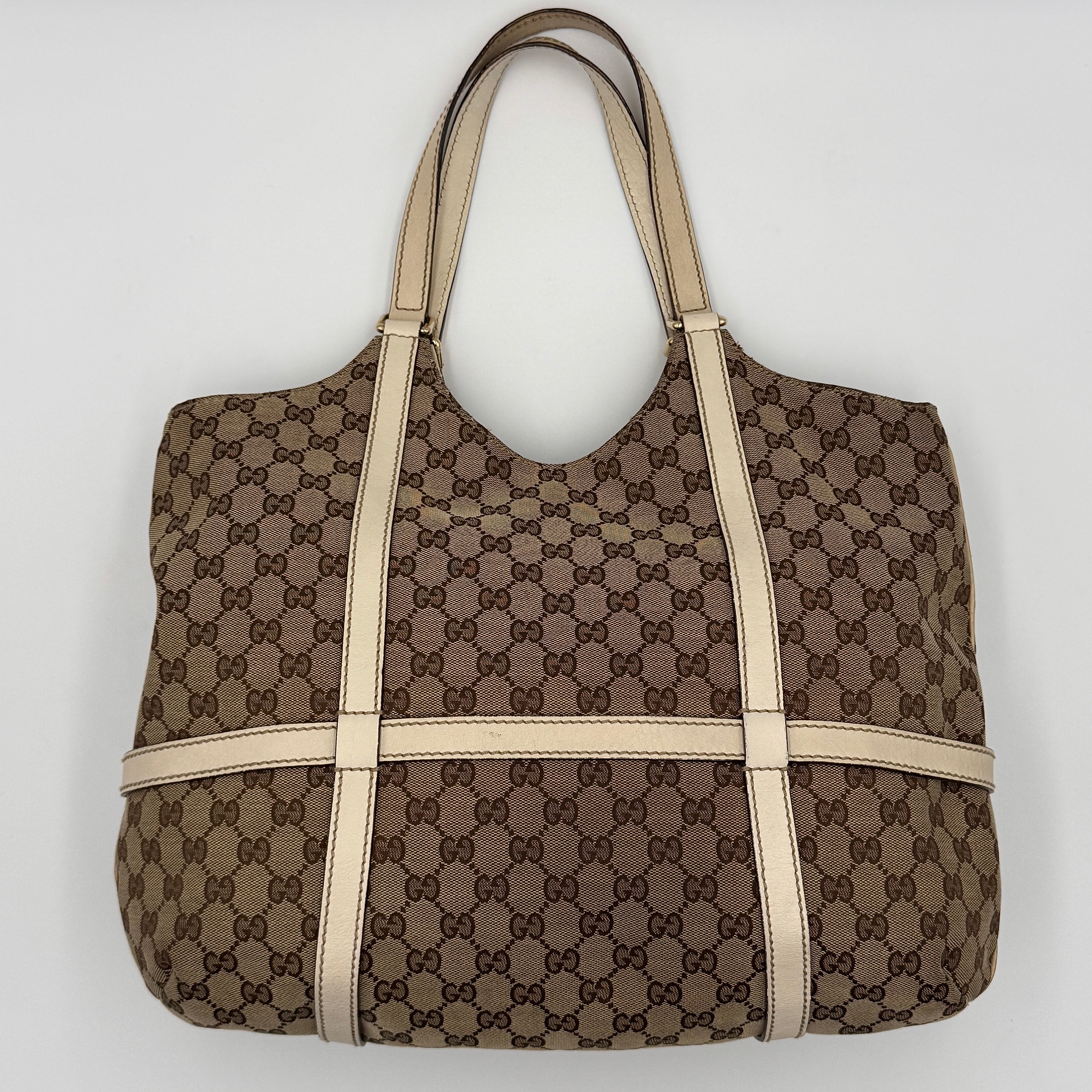 Gucci GG Monogram Royal Hobo Shoulder Bag Beige