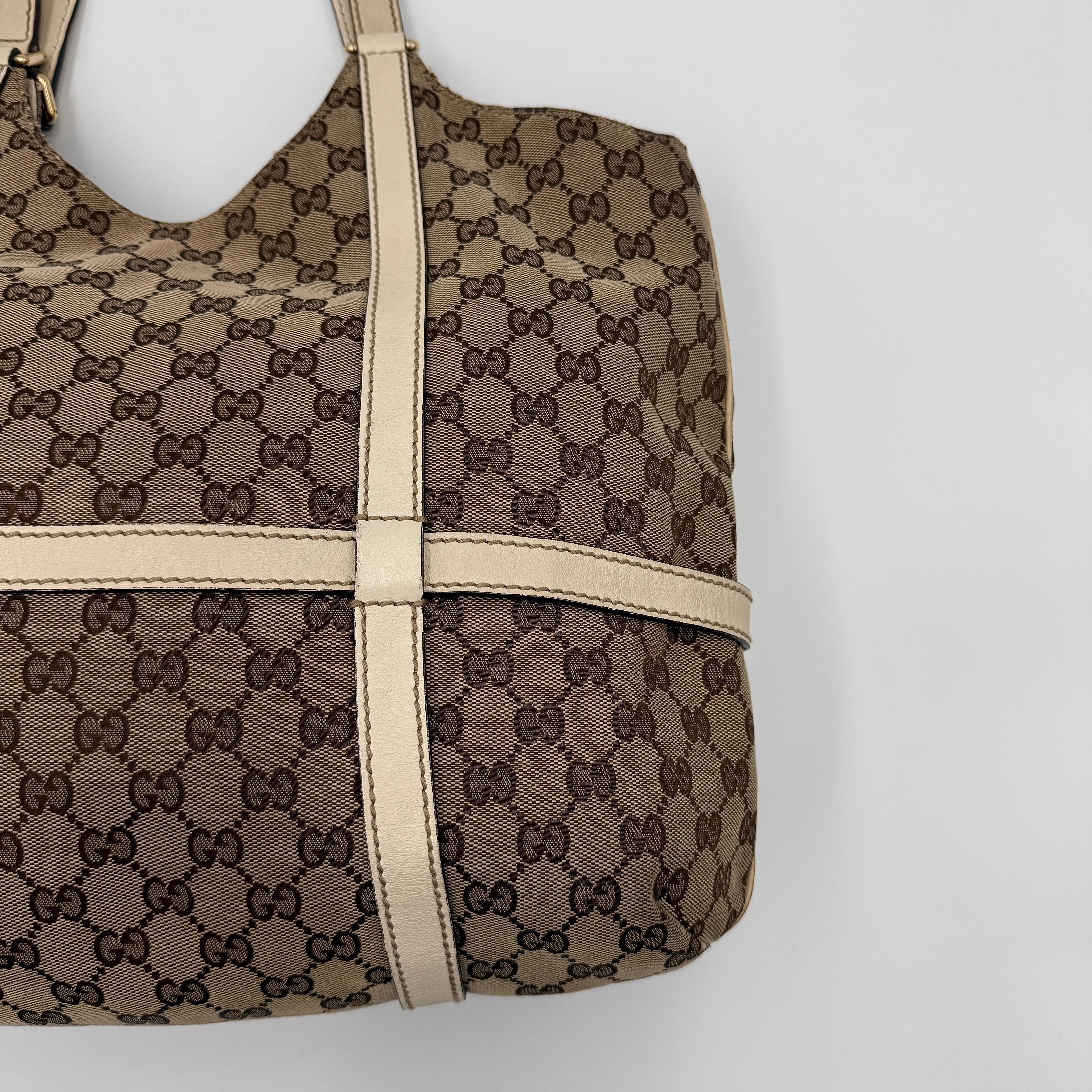 Gucci GG Monogram Royal Hobo Shoulder Bag Beige
