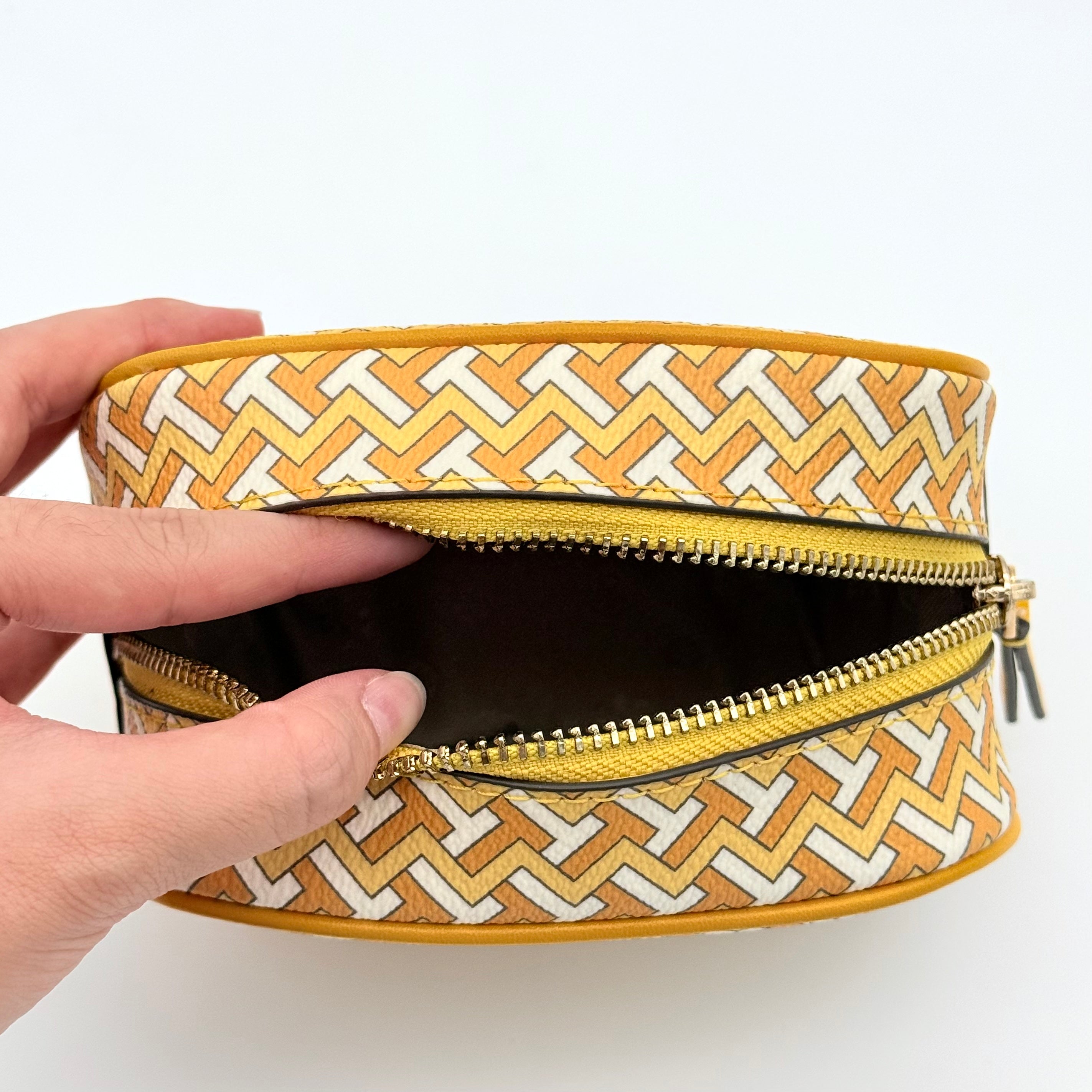 Tory Burch T Zag Cosmetic Pouch Yellow