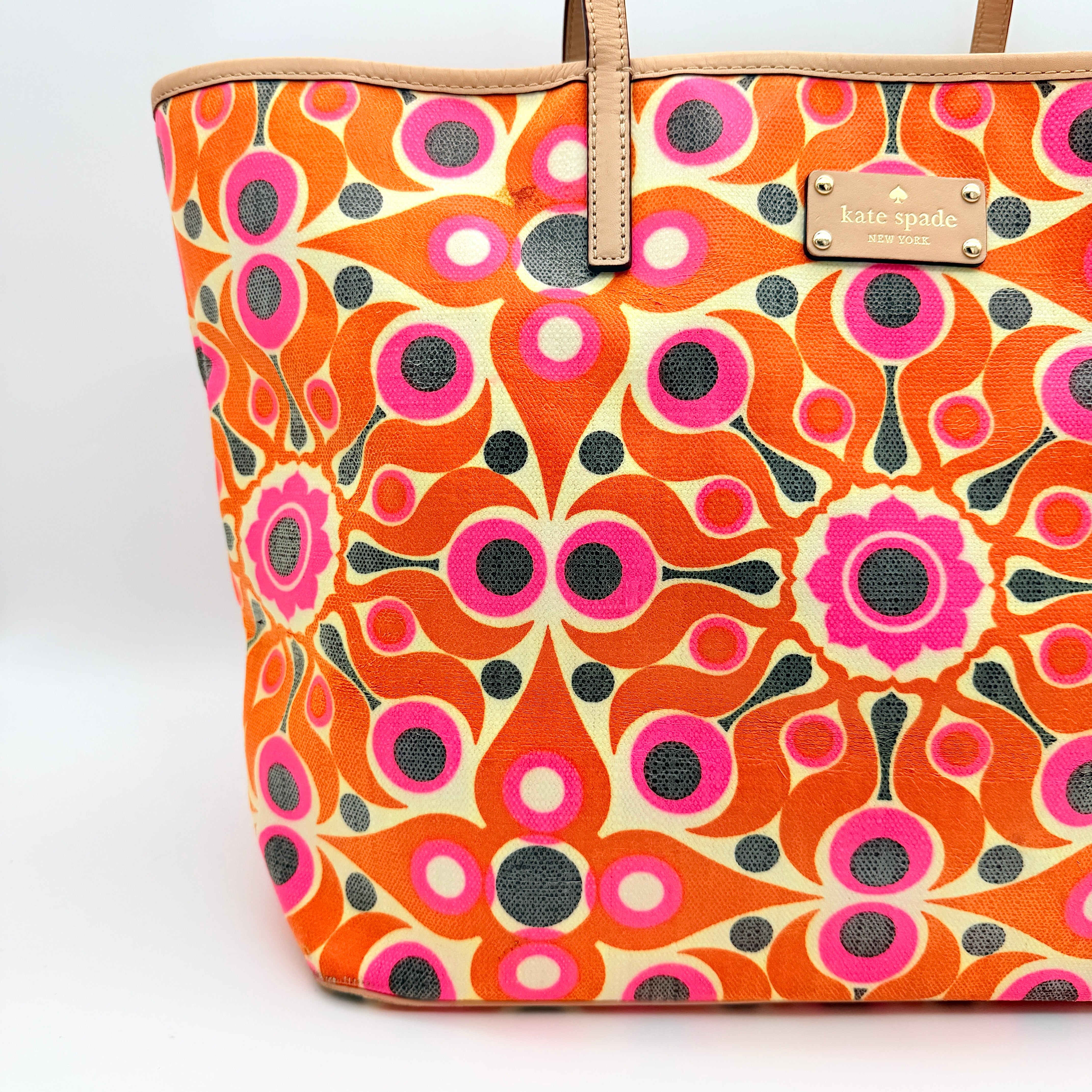 Kate Spade New York Geometric Pattern Tote Bag Multicolor