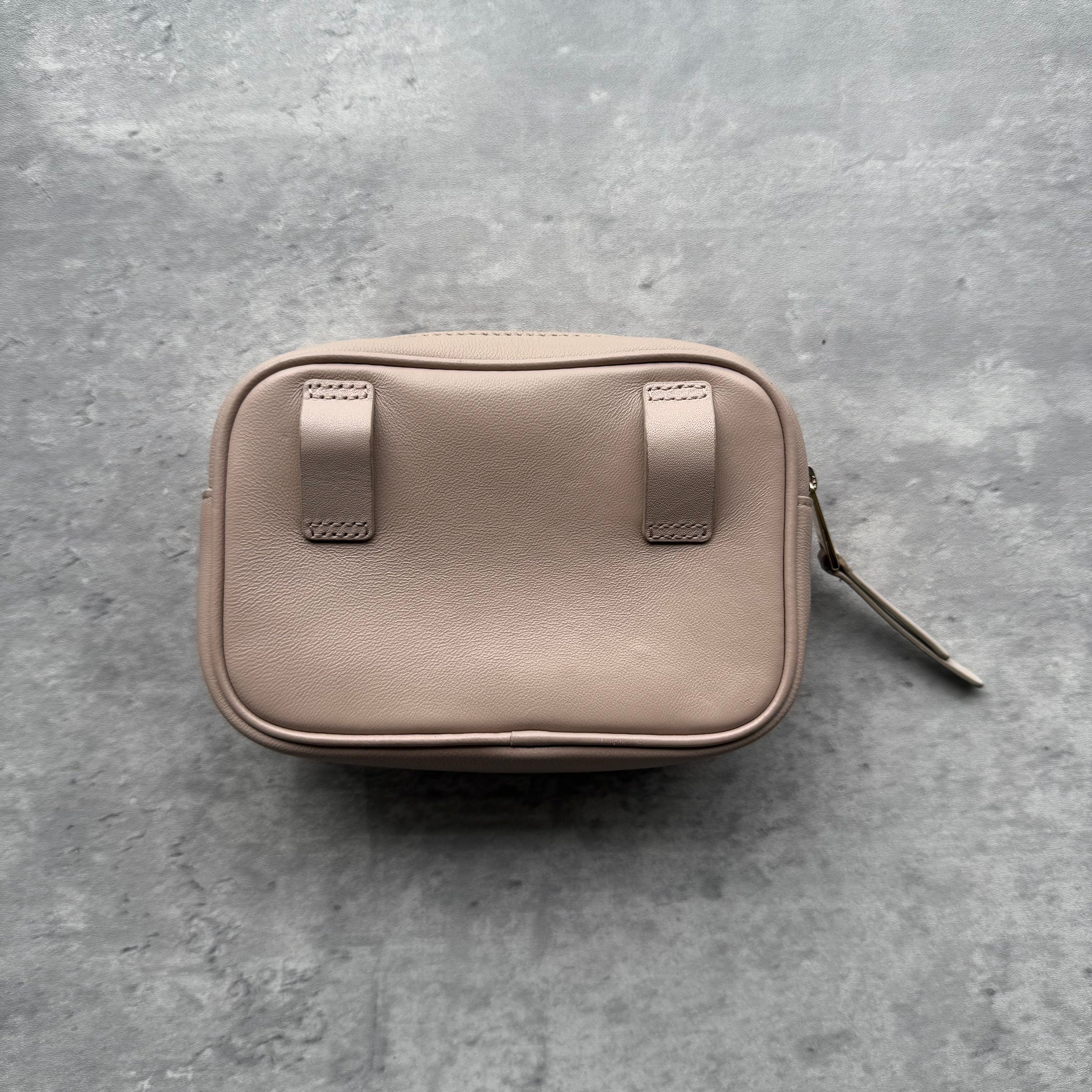 Furla Nude Leather Zip Pouch