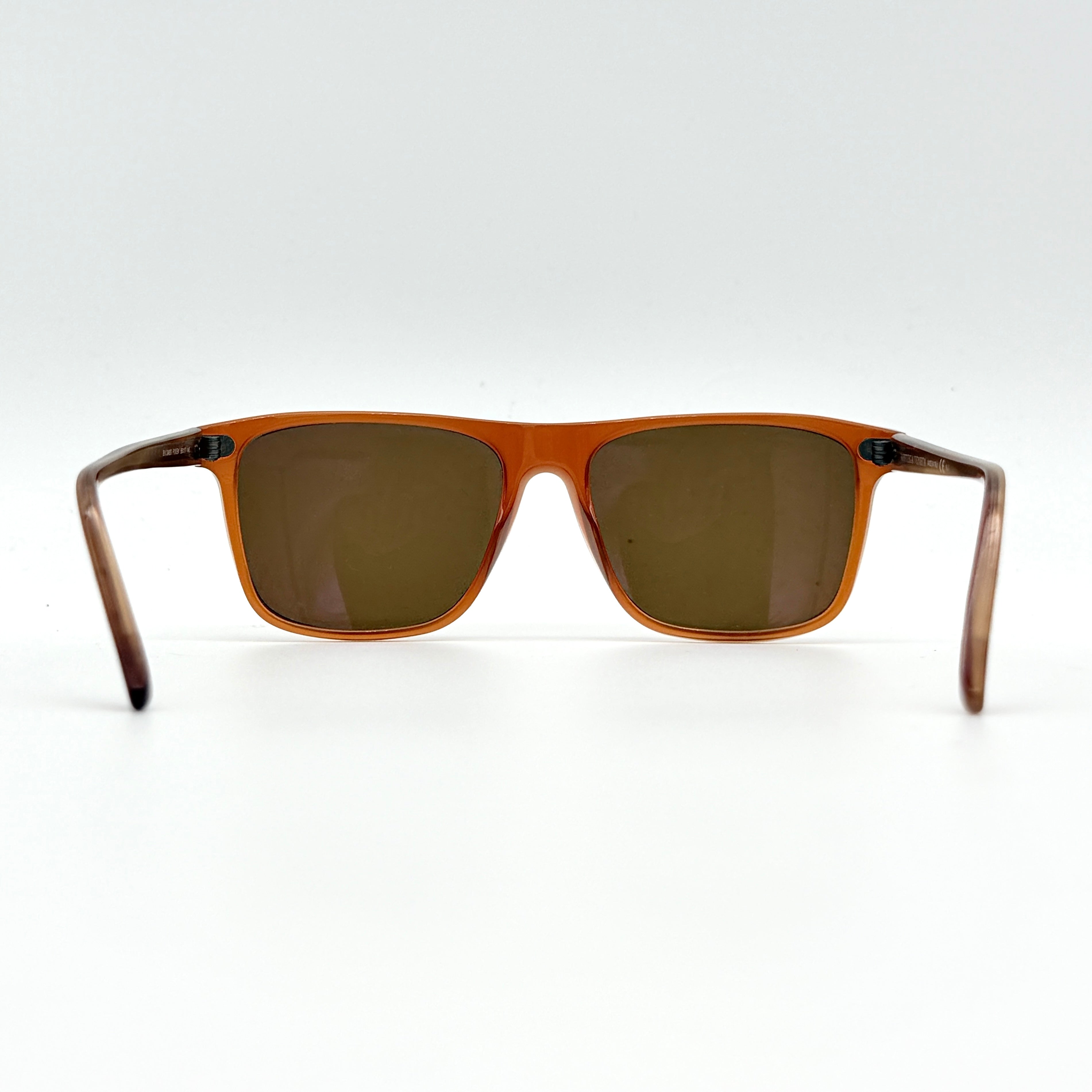 Bottega Veneta B.V. 249/S sunglasses in brown acetate, with brown lenses, intrecciato detail arms, shown with case and cloth
