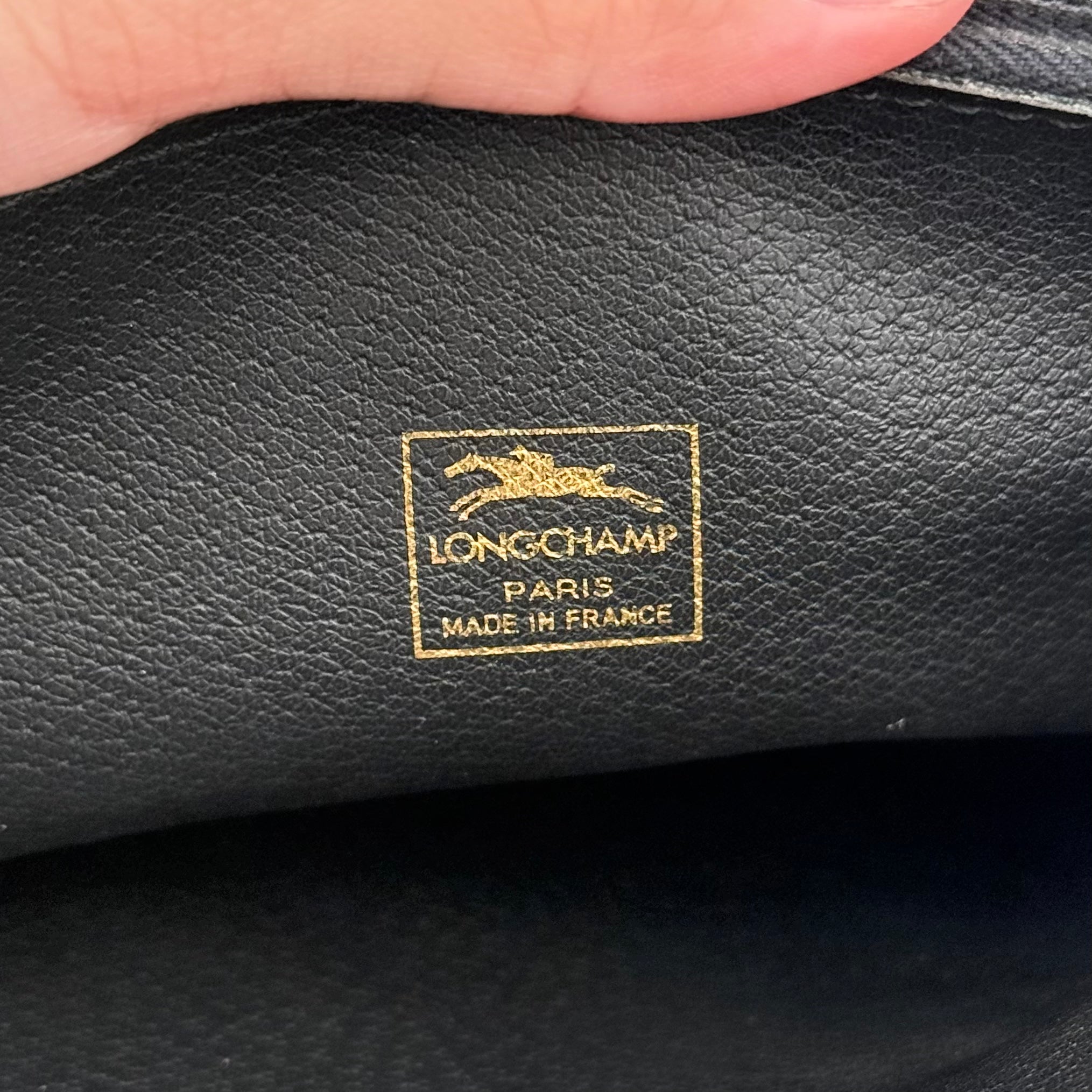 Longchamp Monogram Clutch Bag Black