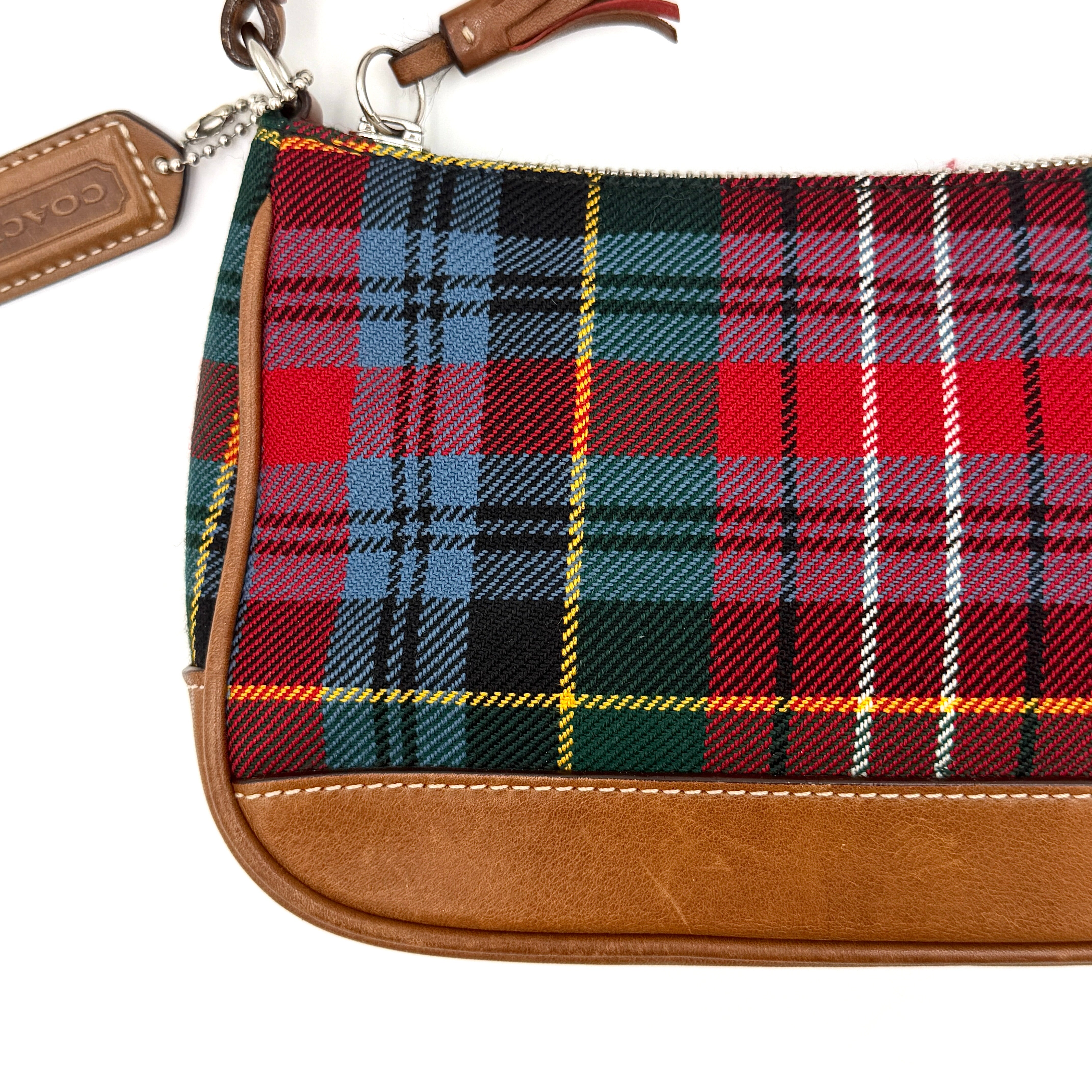 Coach Y2K Plaid Demi Shoulder Bag Multicolor