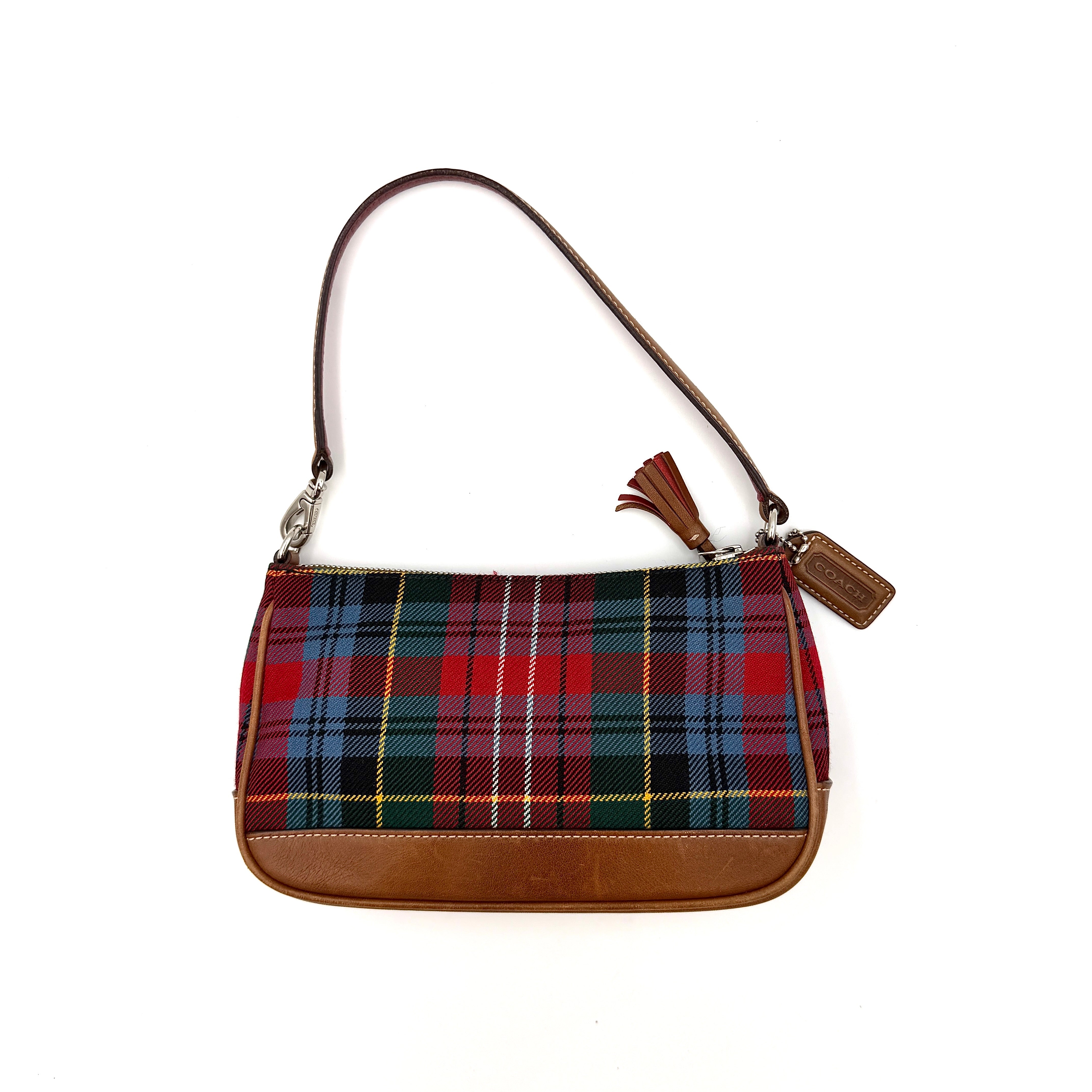 Coach Y2K Plaid Demi Shoulder Bag Multicolor