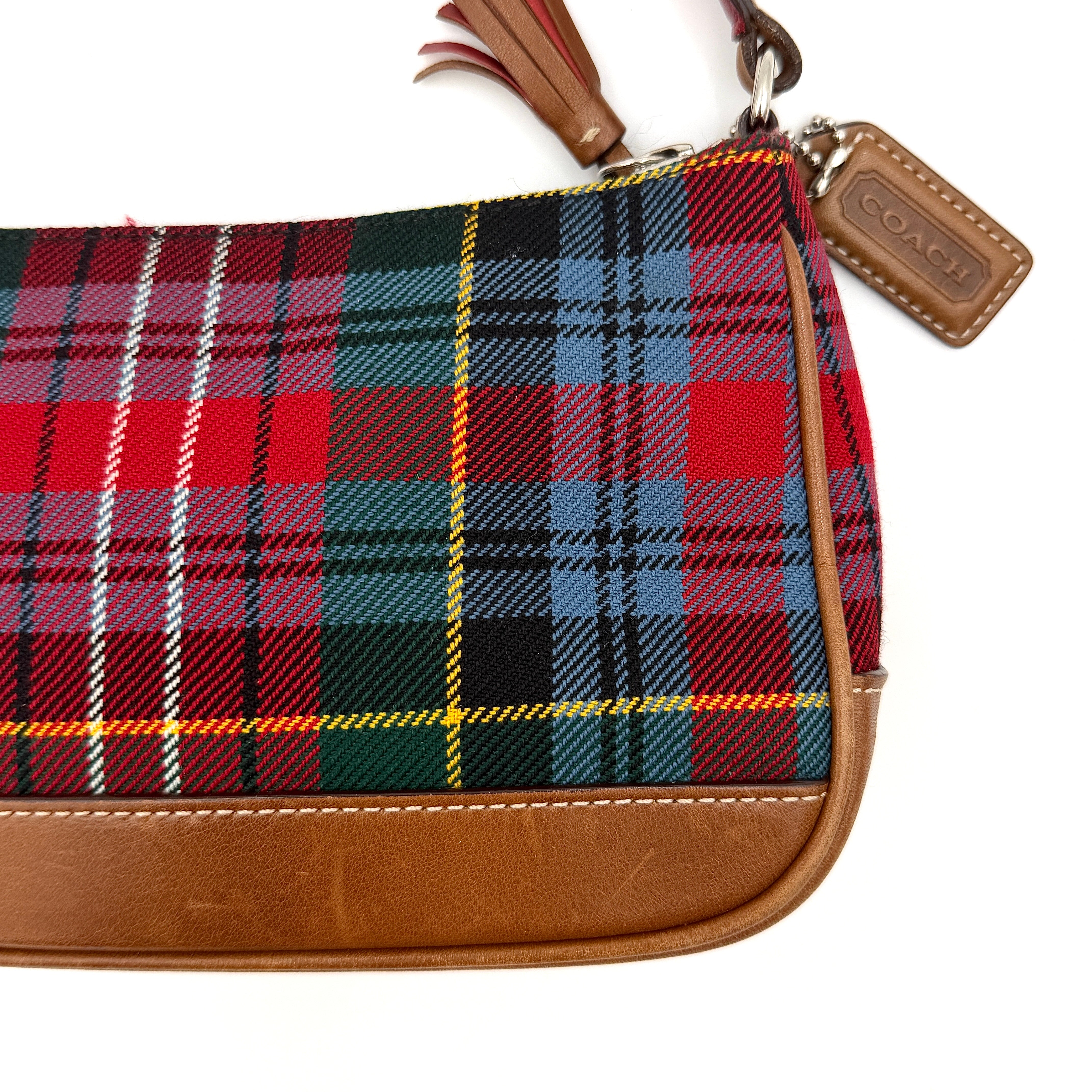 Coach Y2K Plaid Demi Shoulder Bag Multicolor