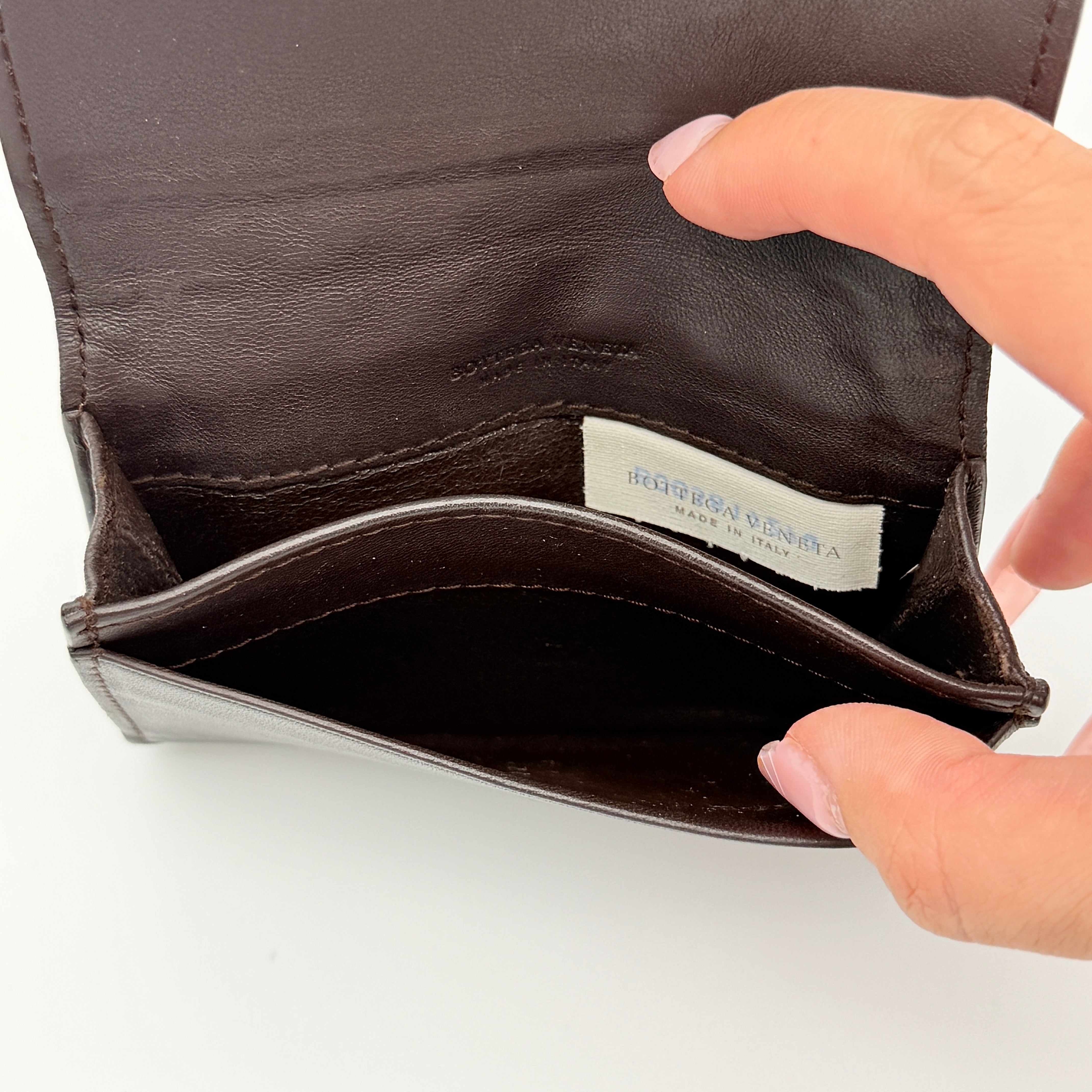 Bottega Veneta Intrecciato Card Case Black