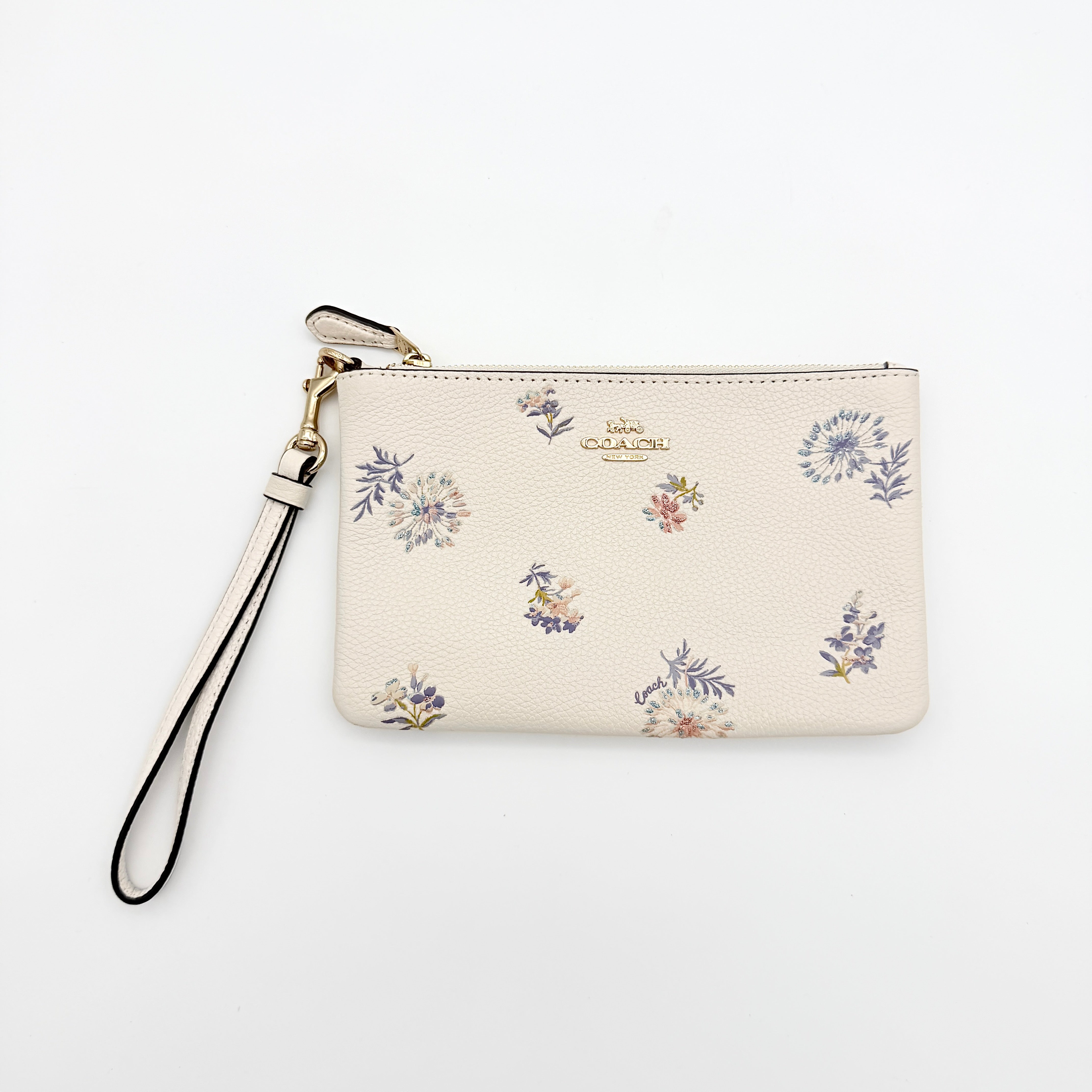 Coach Meadow Prairie Print Wristlet Ivory