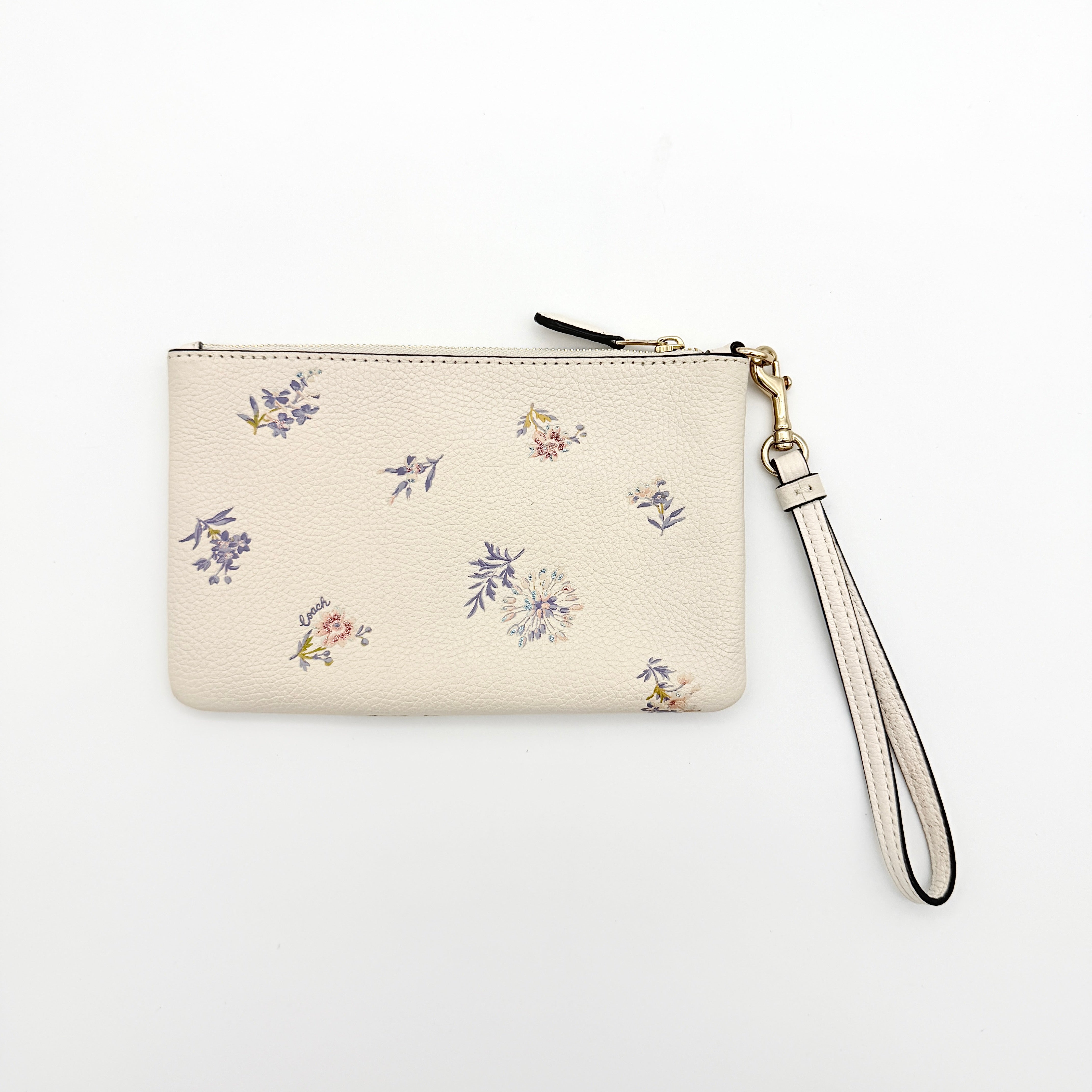 Coach Meadow Prairie Print Wristlet Ivory