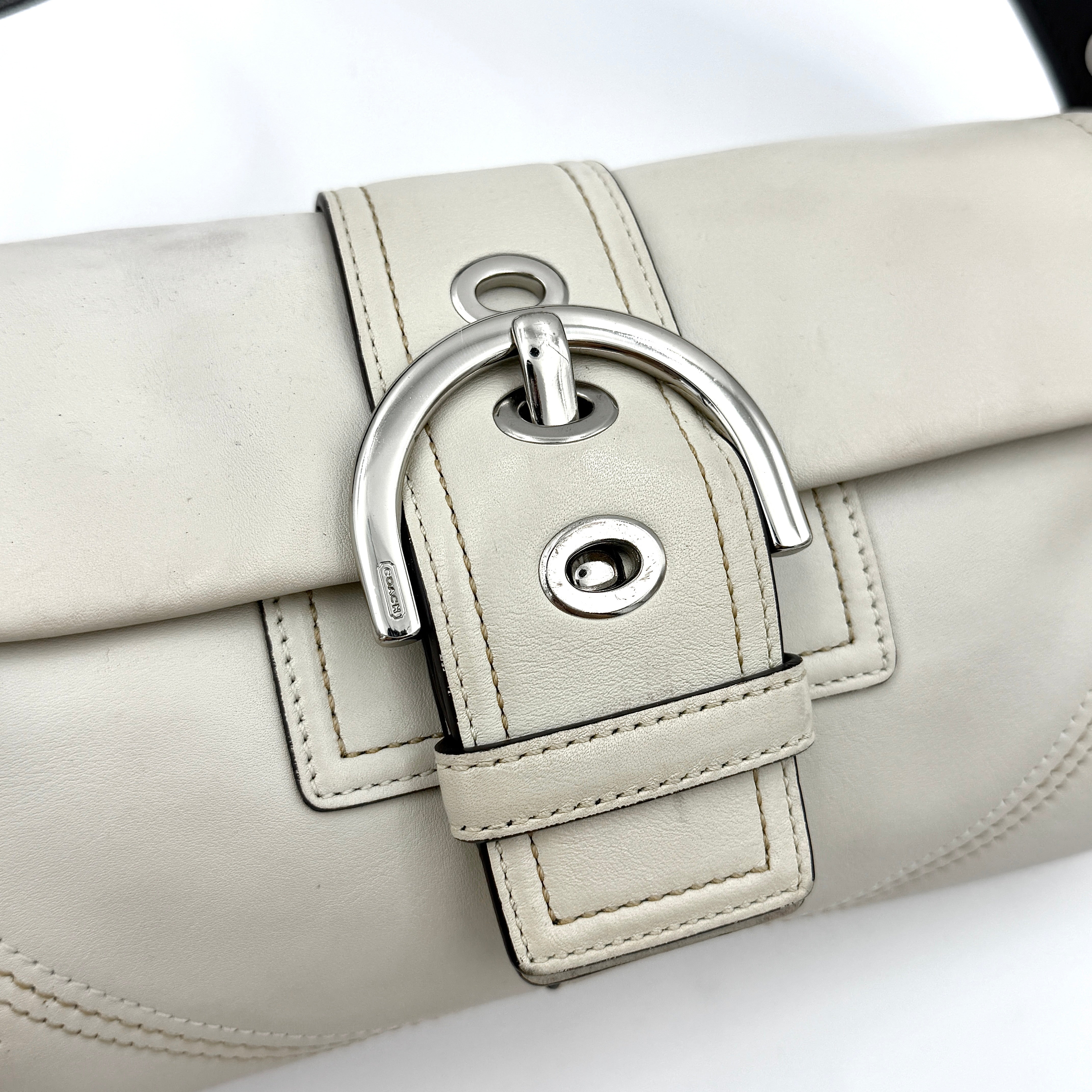 Coach Y2K Soho Buckle Shoulder Bag Ivory