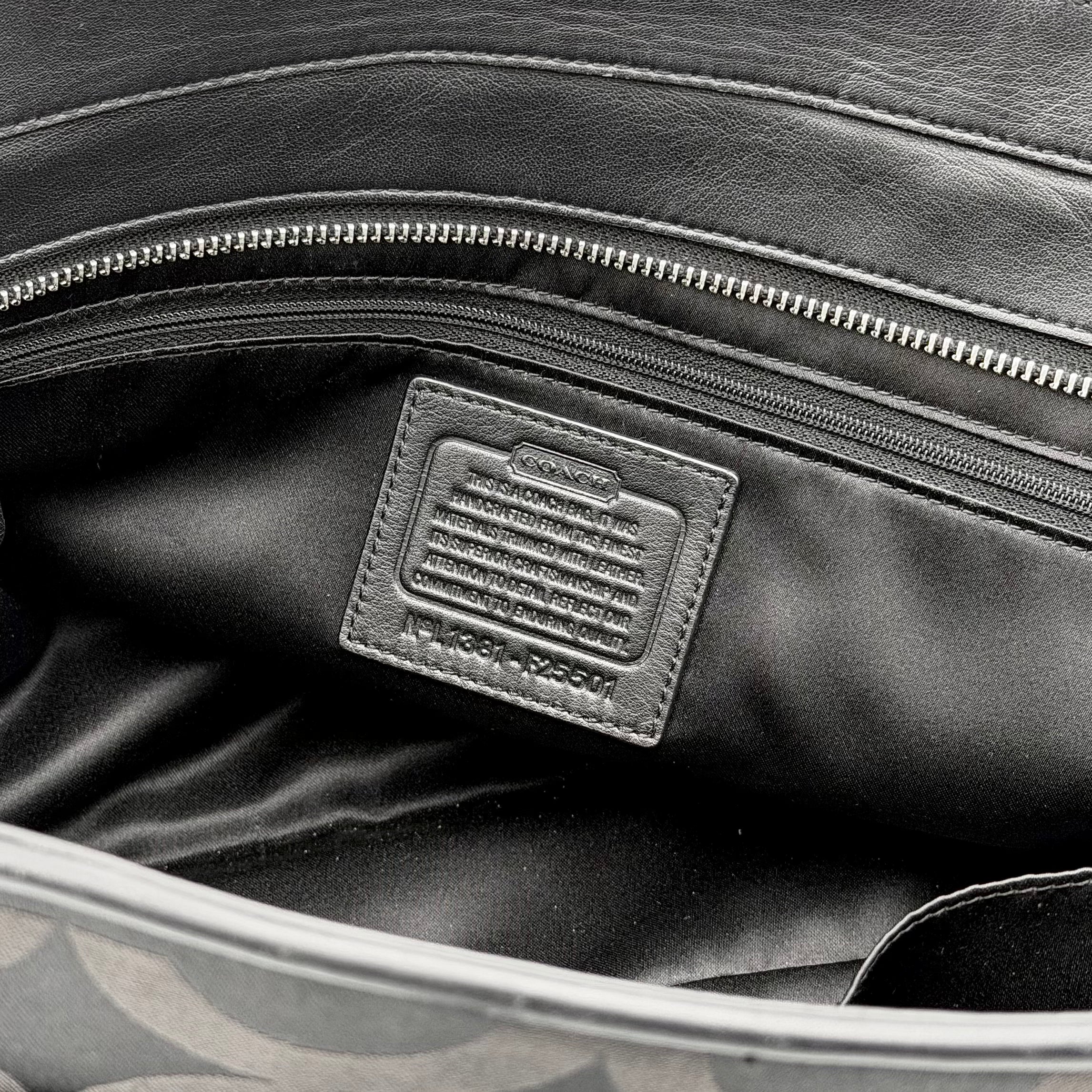 Coach Taylor OP Art Alexis Carryall Tote Bag Black