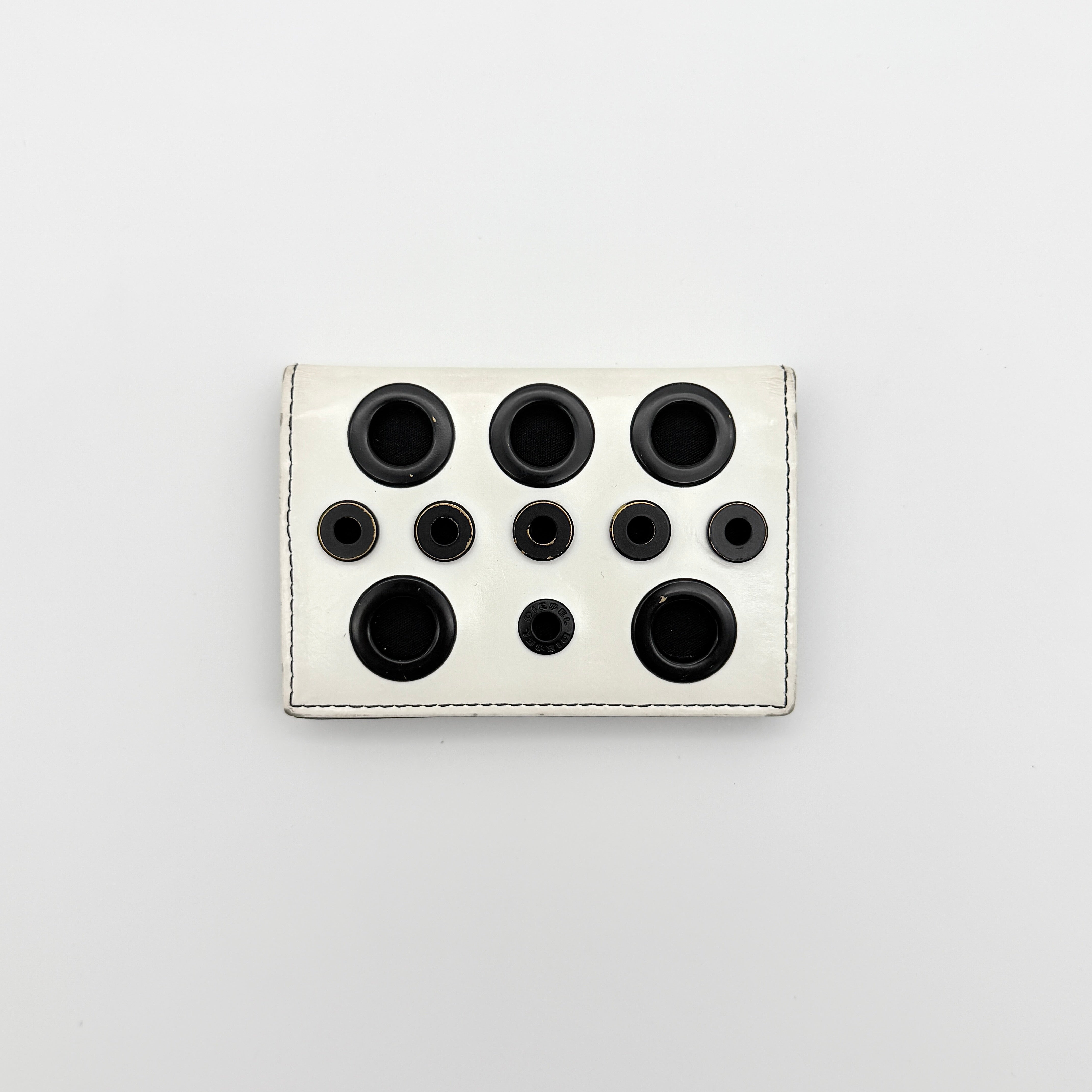 Diesel Grommets Studs Card Case Black/White