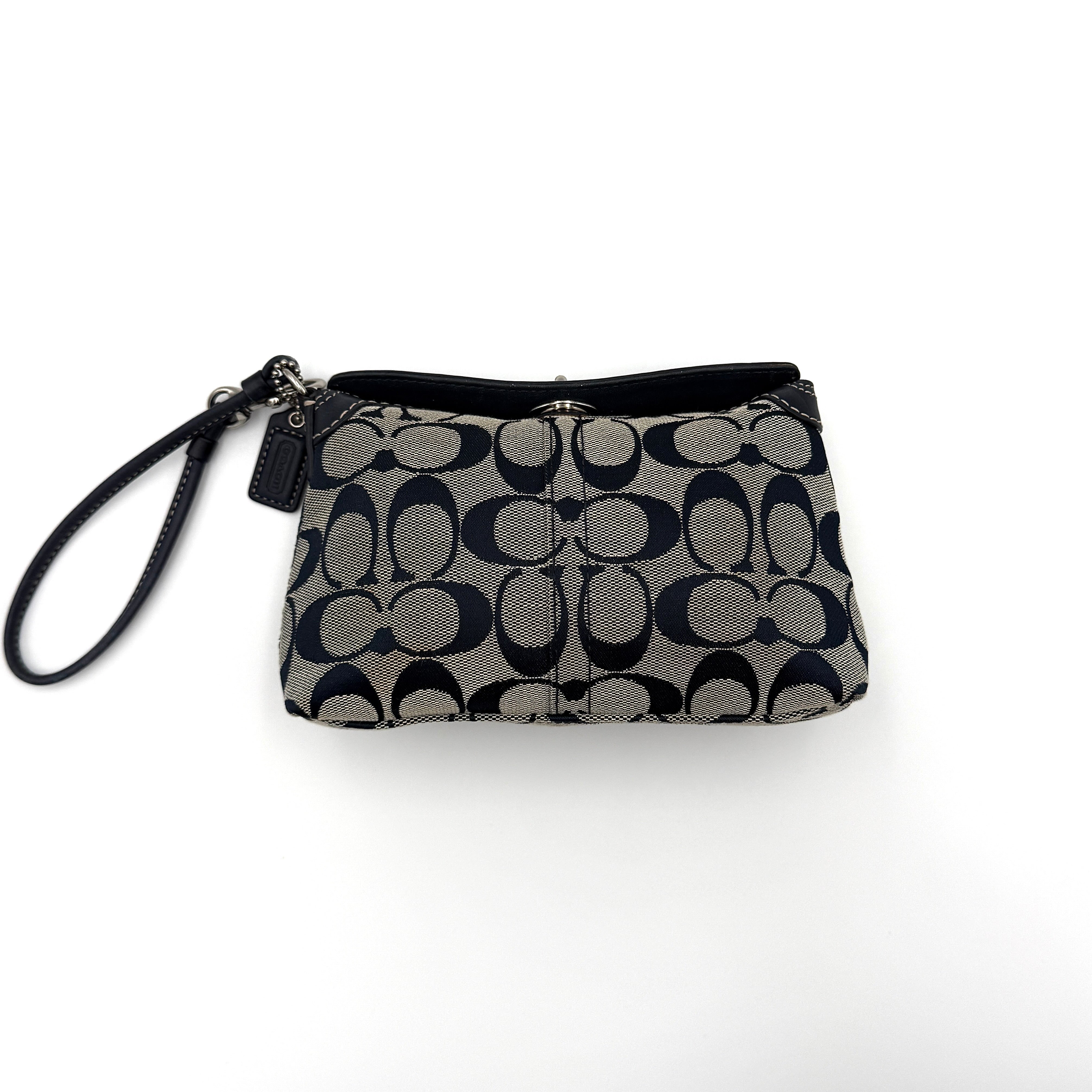 Coach Y2K Signature Wristlet Clutch Grey/Black